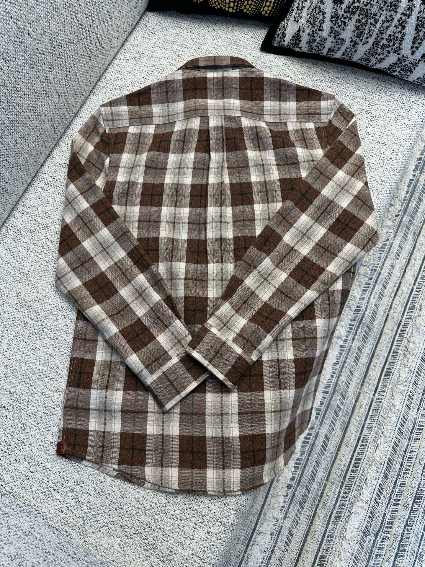 Zegna Check Patterned Shirt Jacket 111810 - Image 5