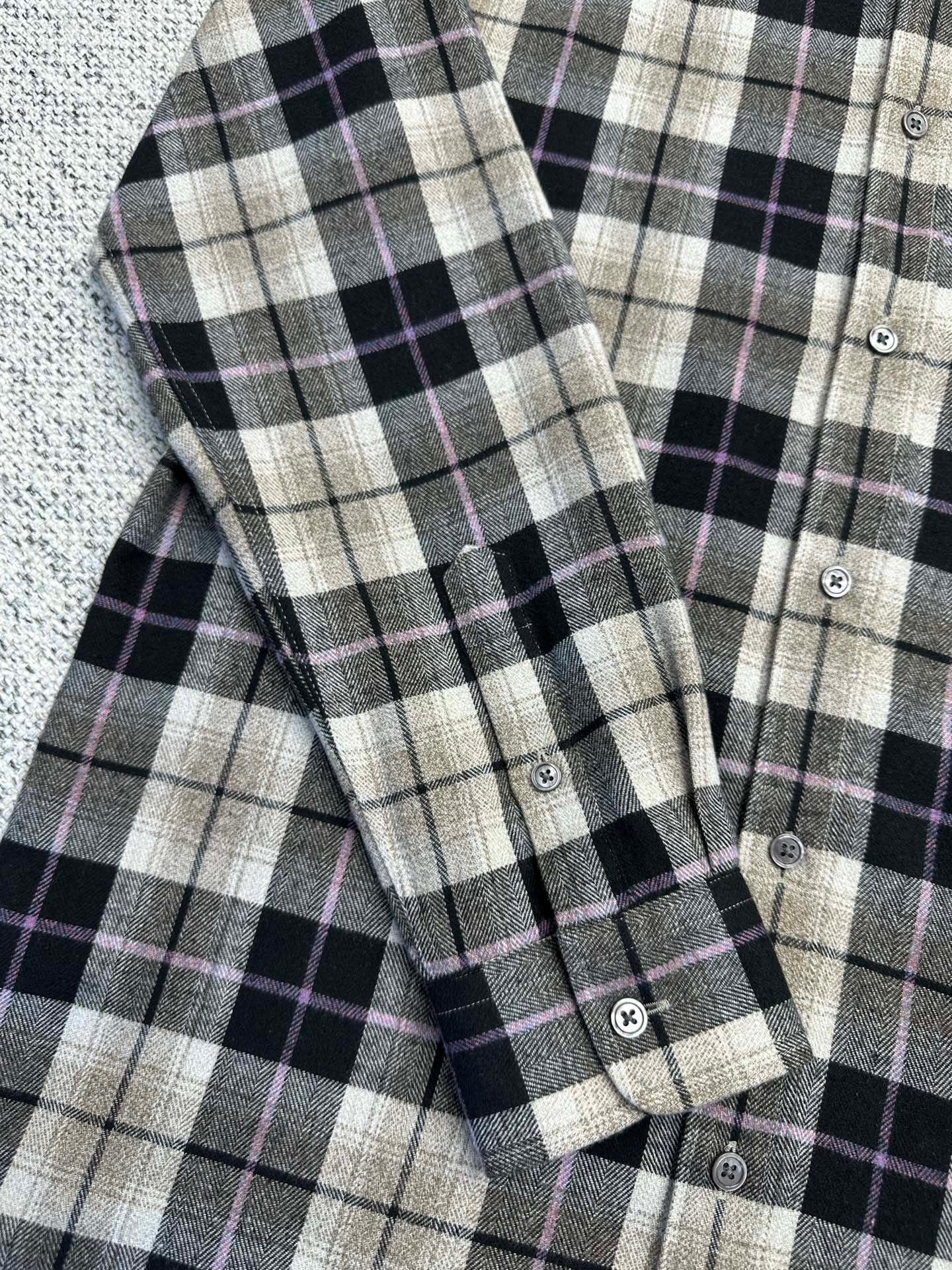 Zegna Check Patterned Shirt Jacket 111810 - Image 3