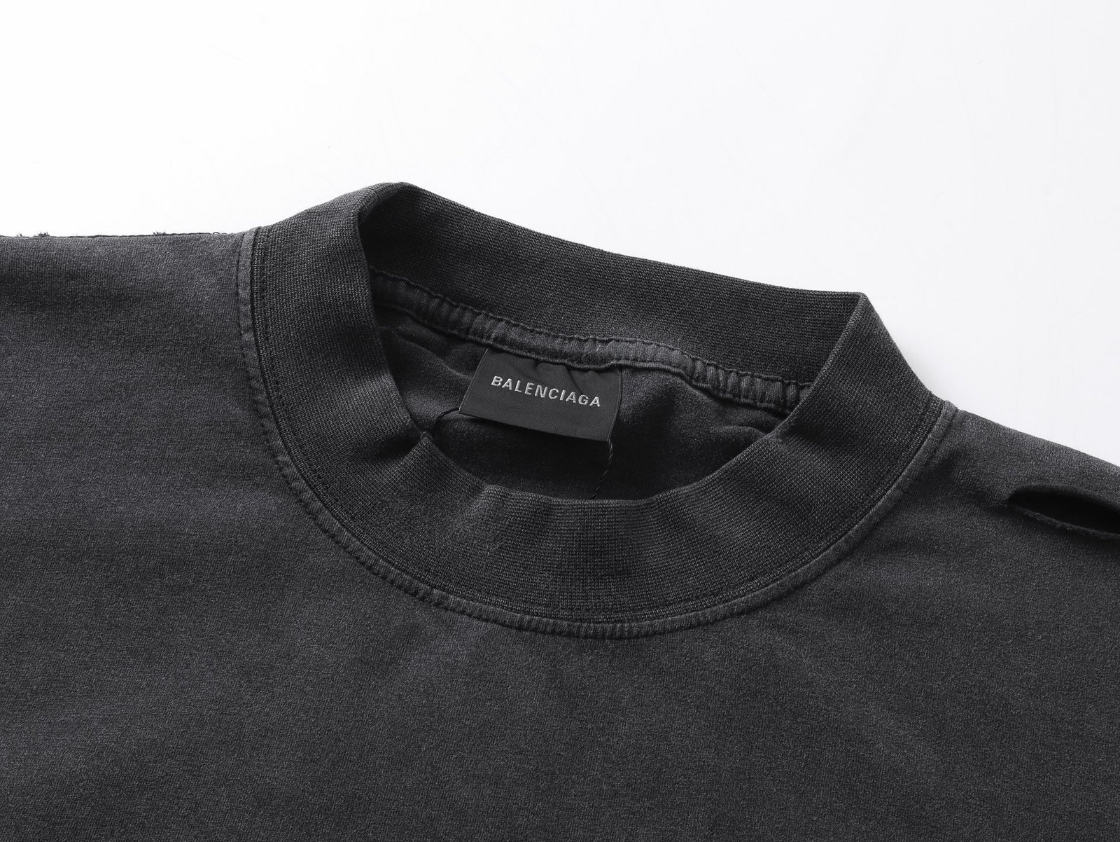 Balenciaga black washed long-sleeved T-shirt 112001 - Image 5