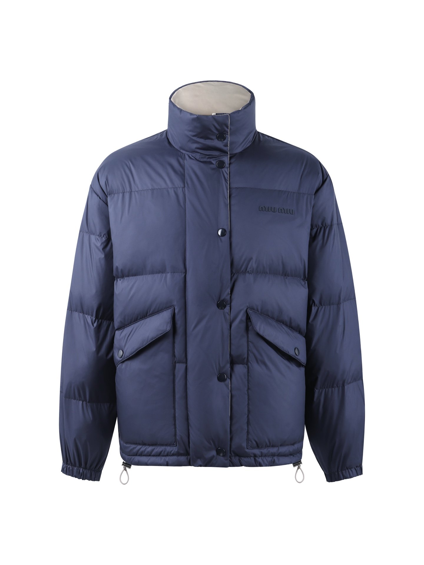 Miu Miu Technical Pongé Cropped Down Jacket 112002 - Image 2