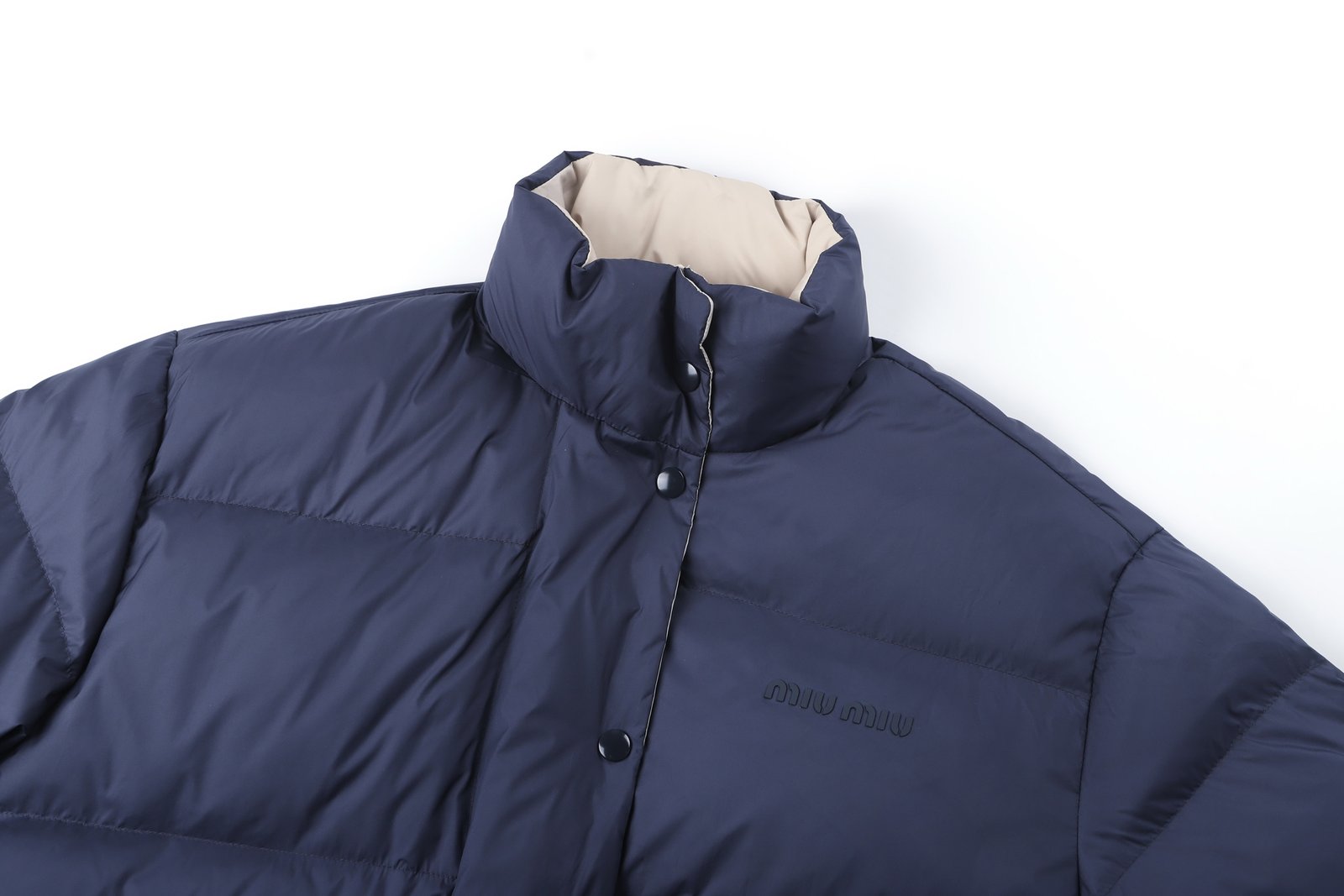 Miu Miu Technical Pongé Cropped Down Jacket 112002 - Image 4