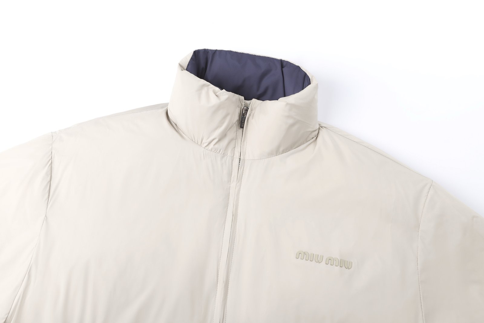 Miu Miu Technical Pongé Cropped Down Jacket 112002 - Image 7