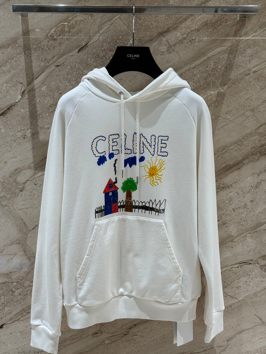 CELINE 70's hoodie IN cotton fleece D112101