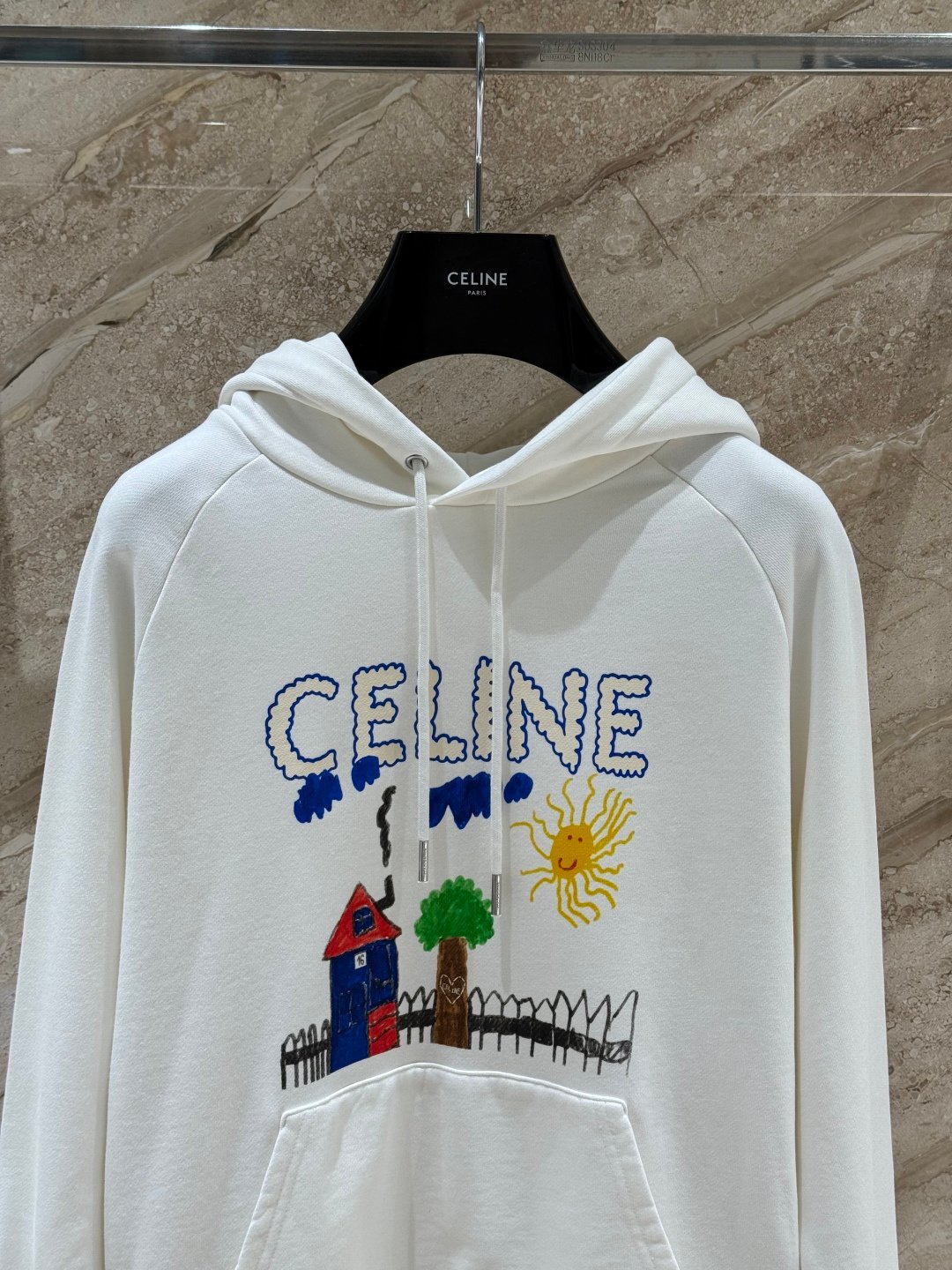 CELINE 70's hoodie IN cotton fleece D112101 - Image 3
