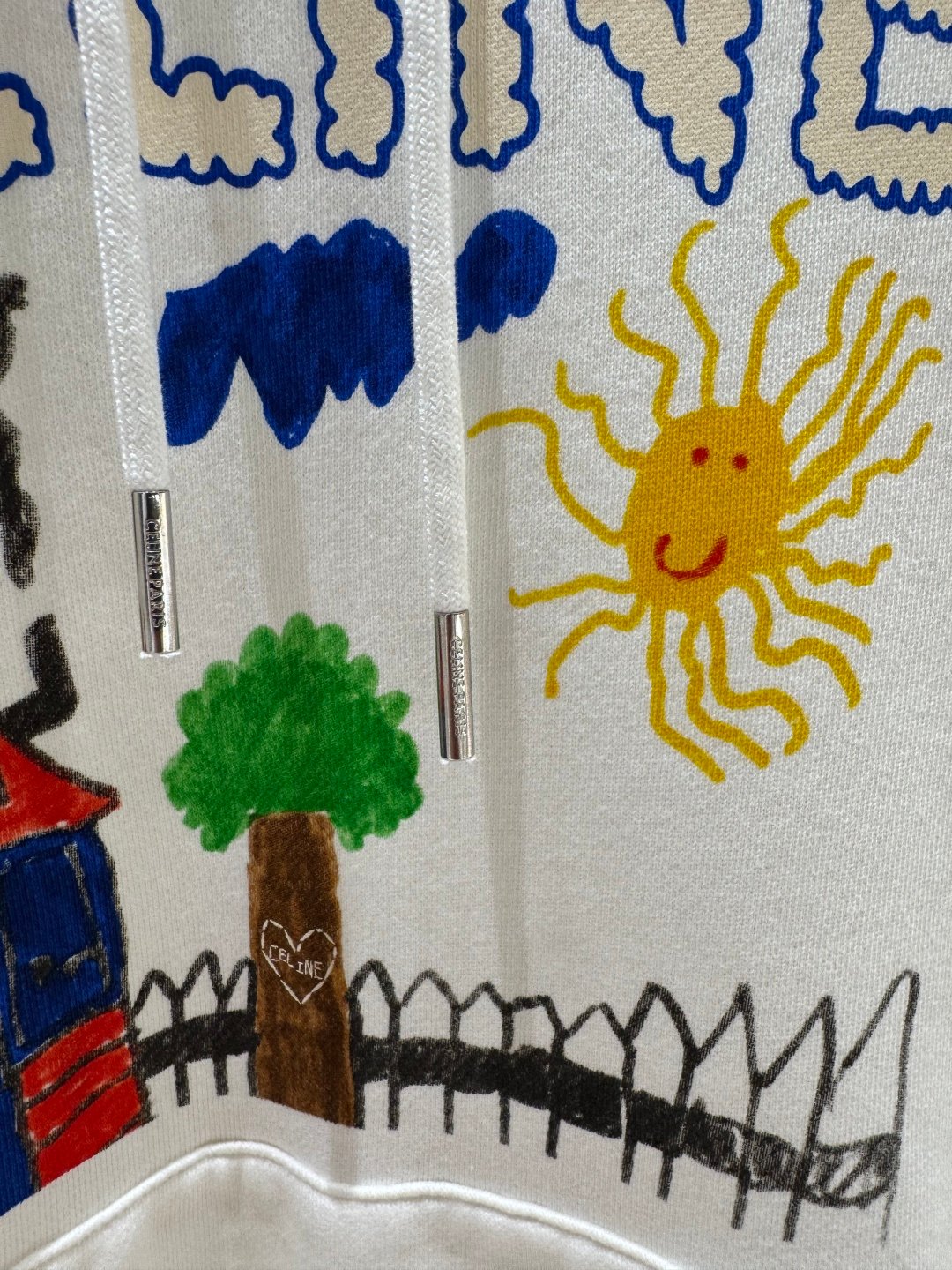 CELINE 70's hoodie IN cotton fleece D112101 - Image 6