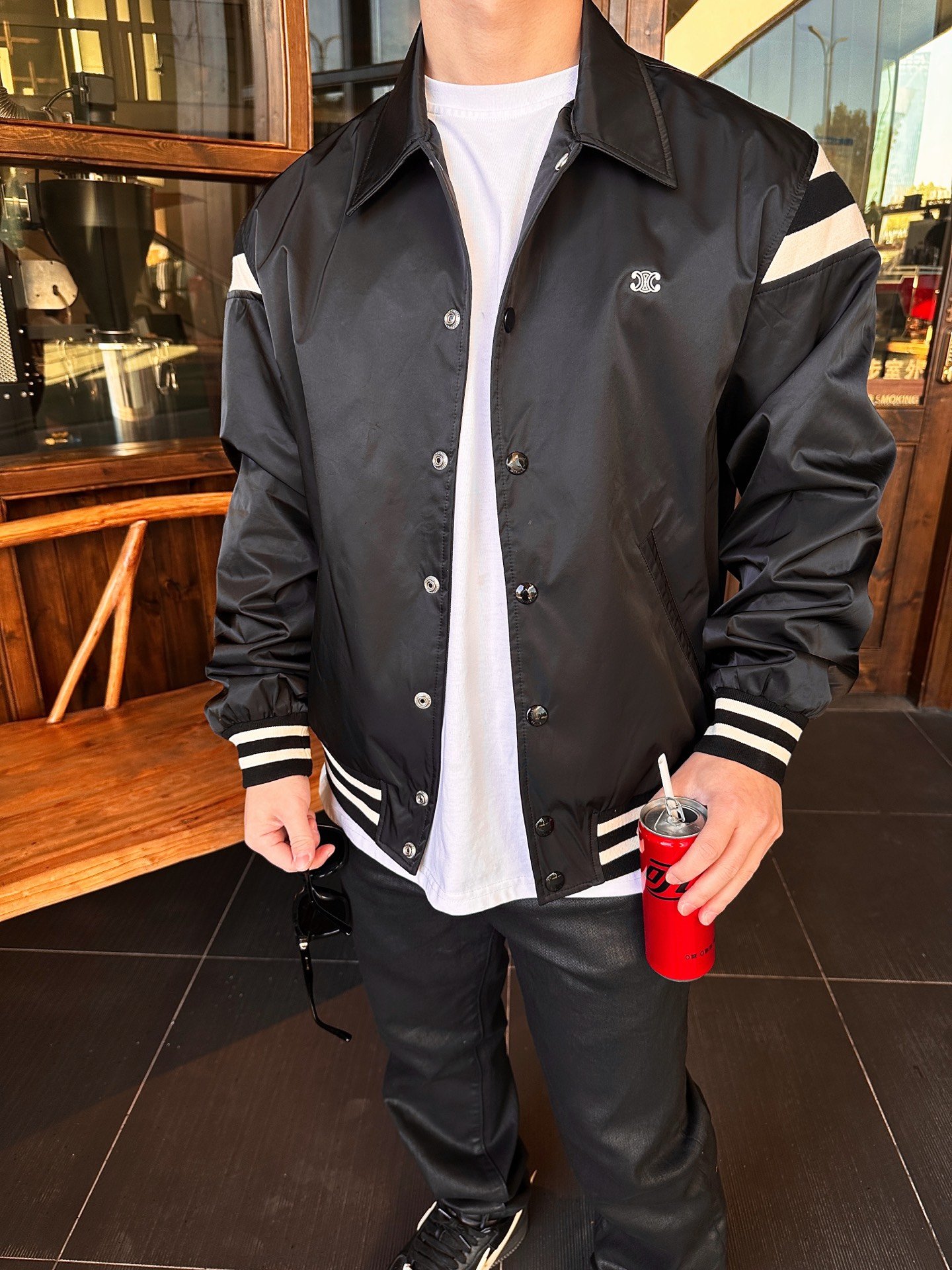 CELINE triomphe teddy jacket 112103 - Image 9