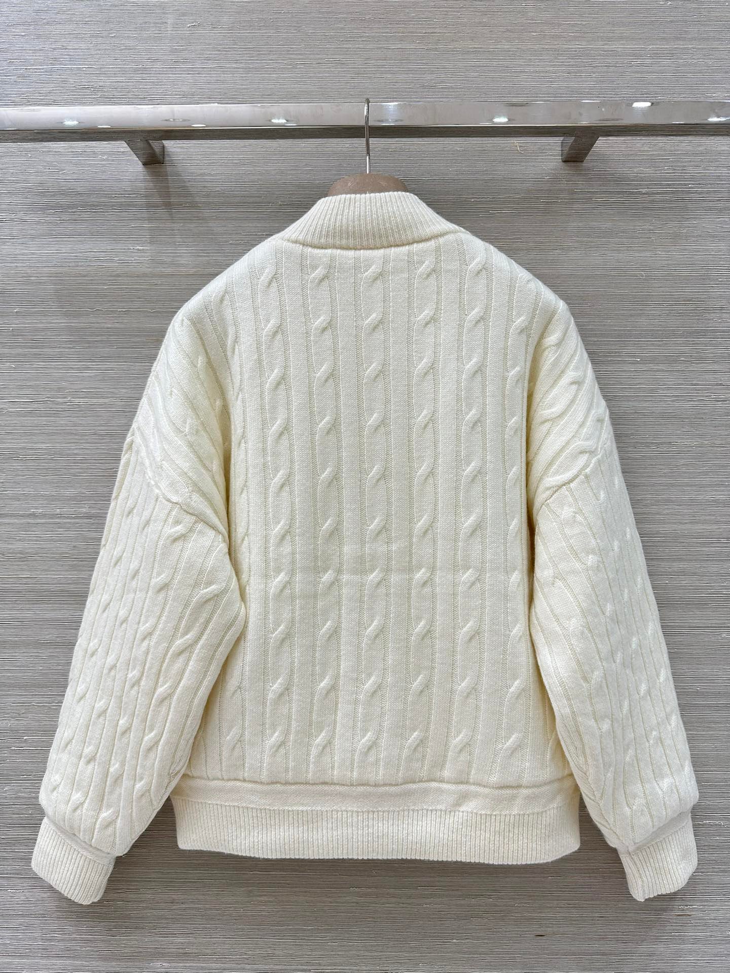 Polo Ralph Lauren Grey Plaid Knitted Baseball Jacket D112105 - Image 8