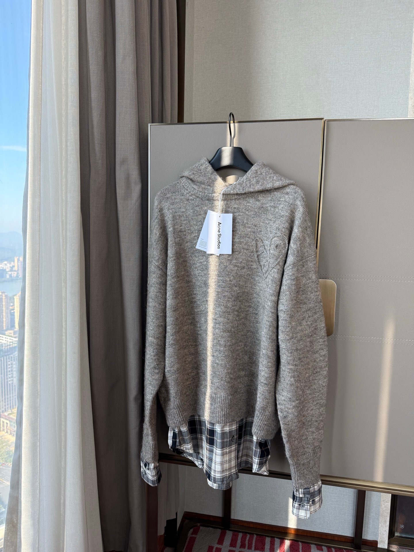 Acne Studios - Layered wool hoodie D112108