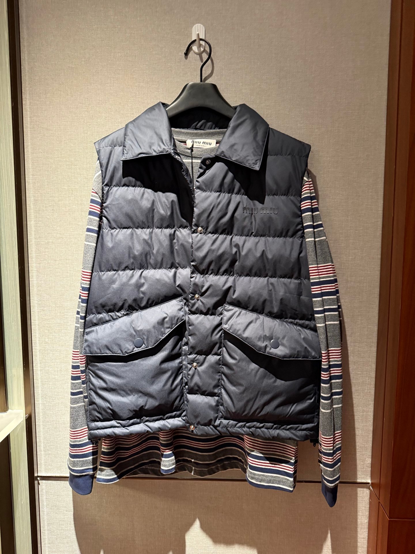 Miu Miu Technical Pongé Down Vest D112110