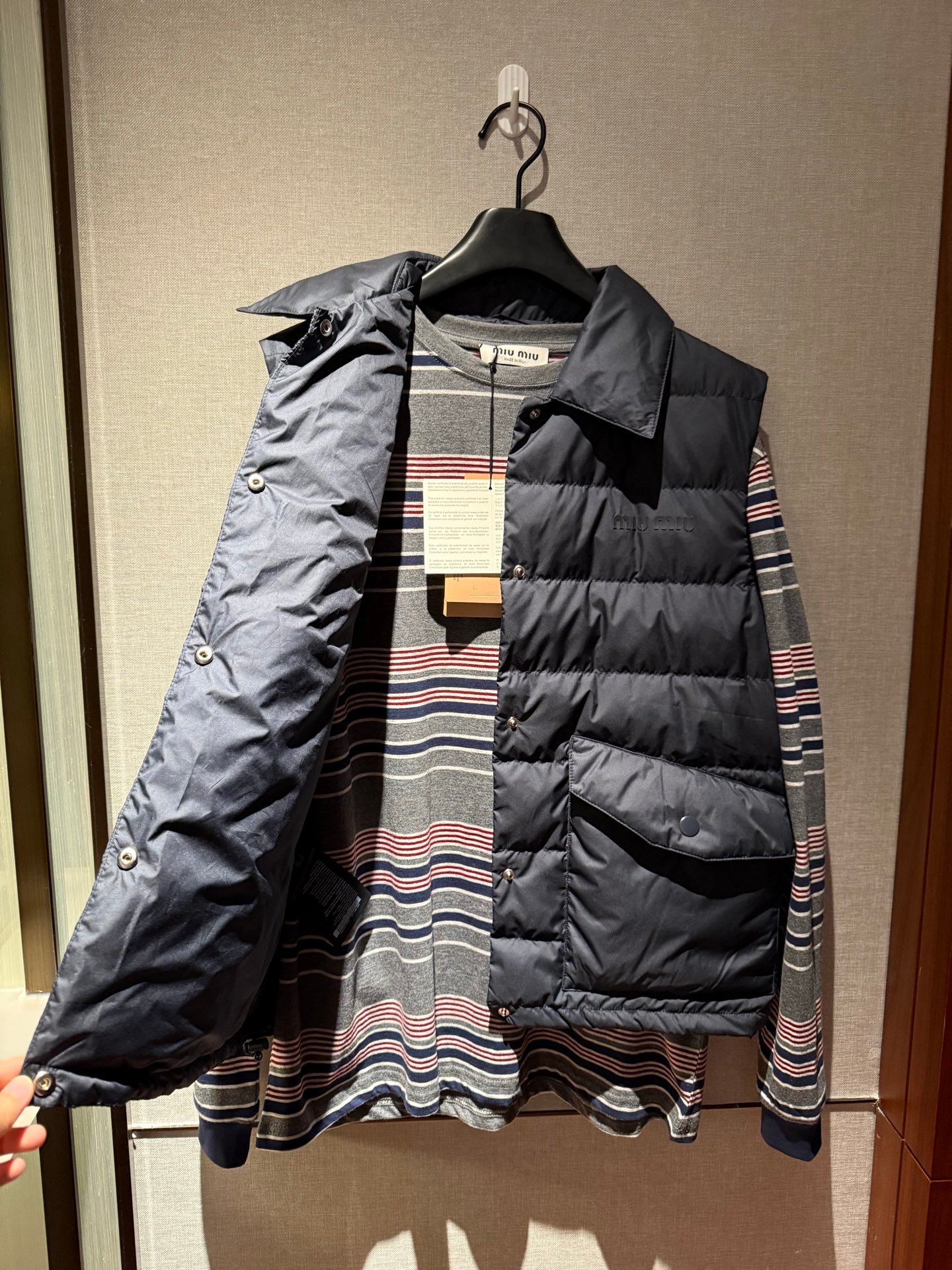 Miu Miu Technical Pongé Down Vest D112110 - Image 3