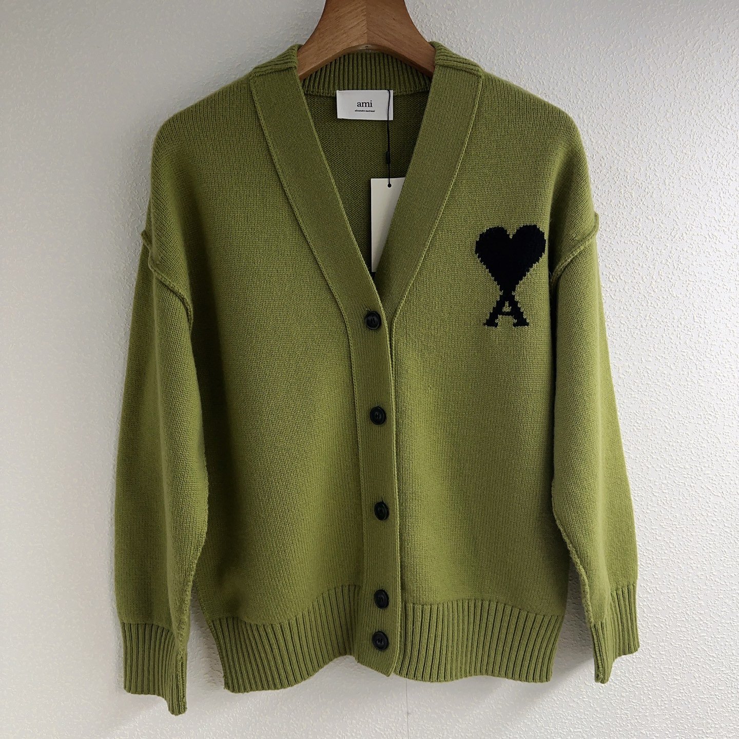 Ami Paris Ami De Coeur bronze cardigan D112201