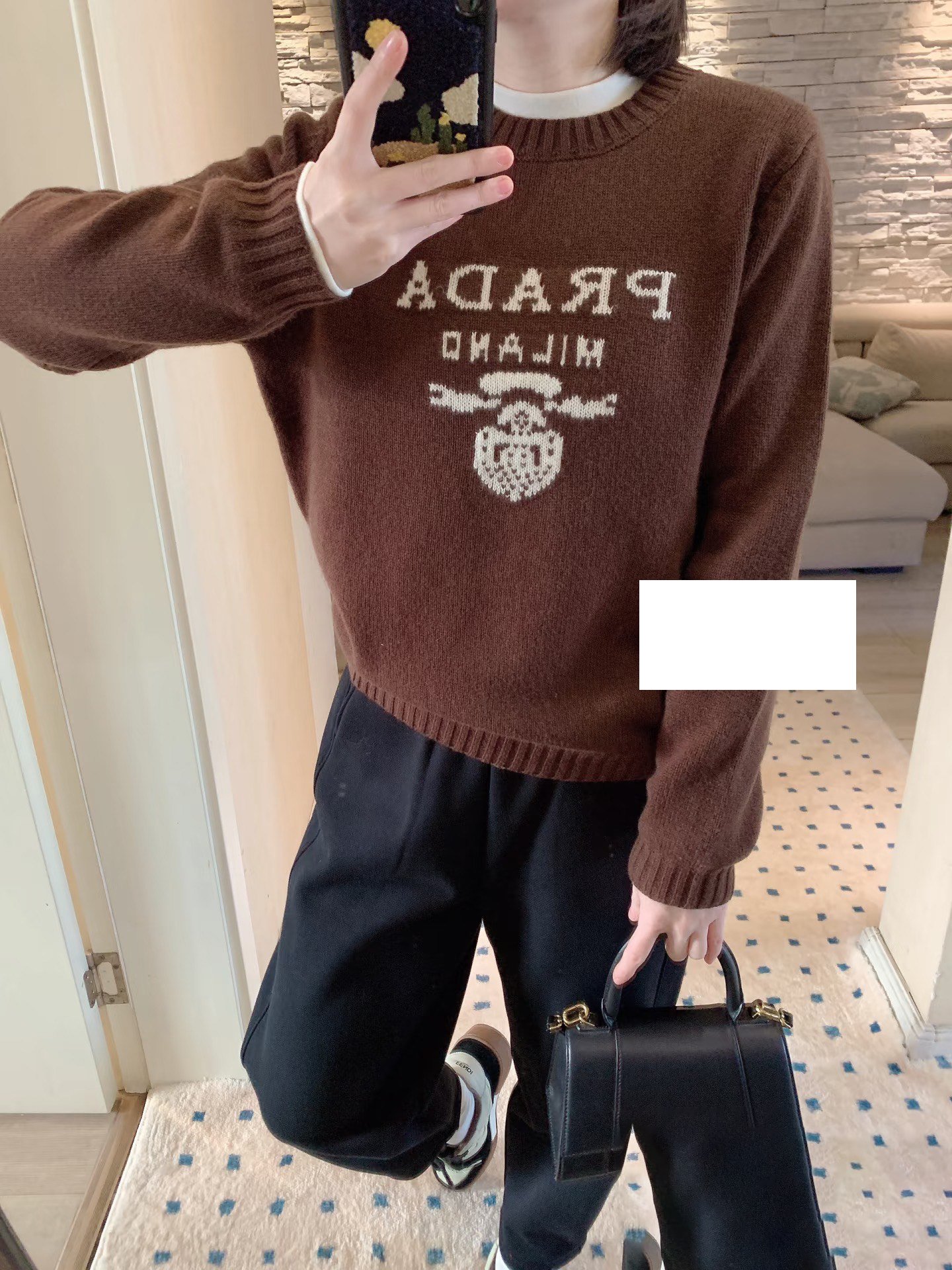 Prada wool and cashmere crewneck sweater D112202 - Image 7