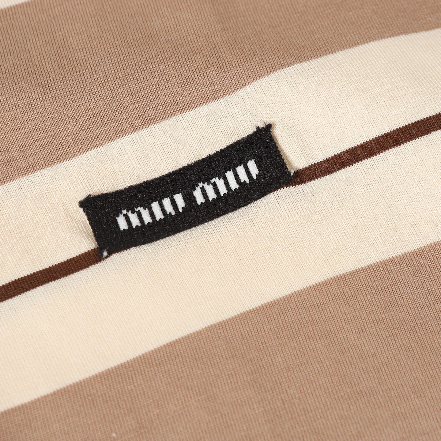 Miu Miu Striped Long-Sleeved Polo Shirt D112501 - Image 7