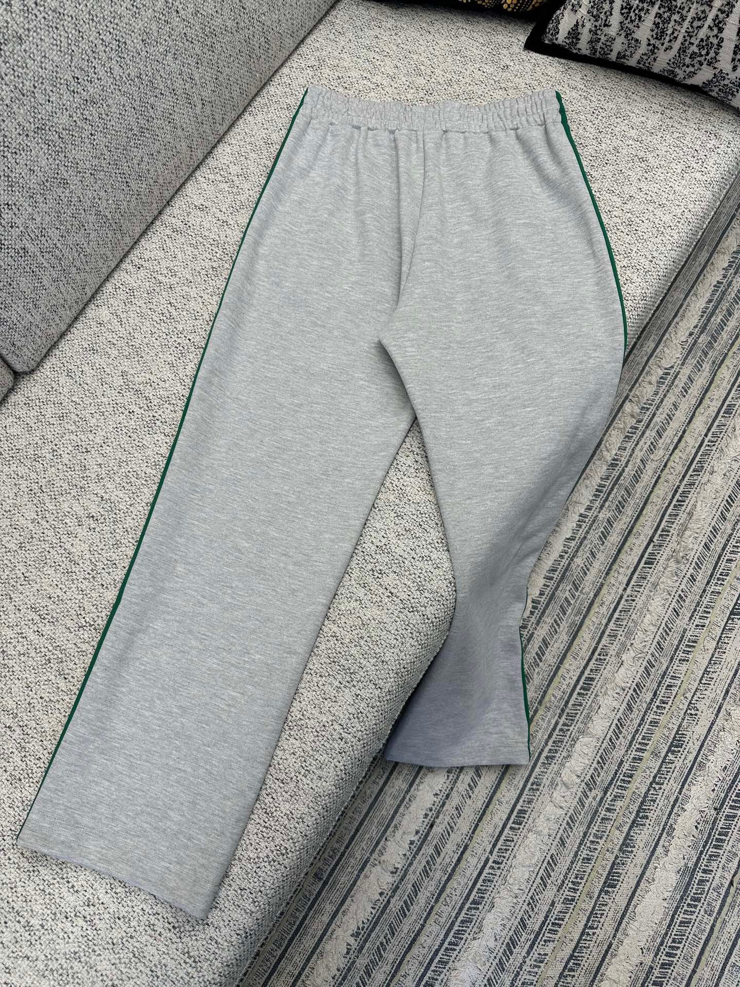 Grey blended cotton double-zipper jacket set 112410 - Image 5