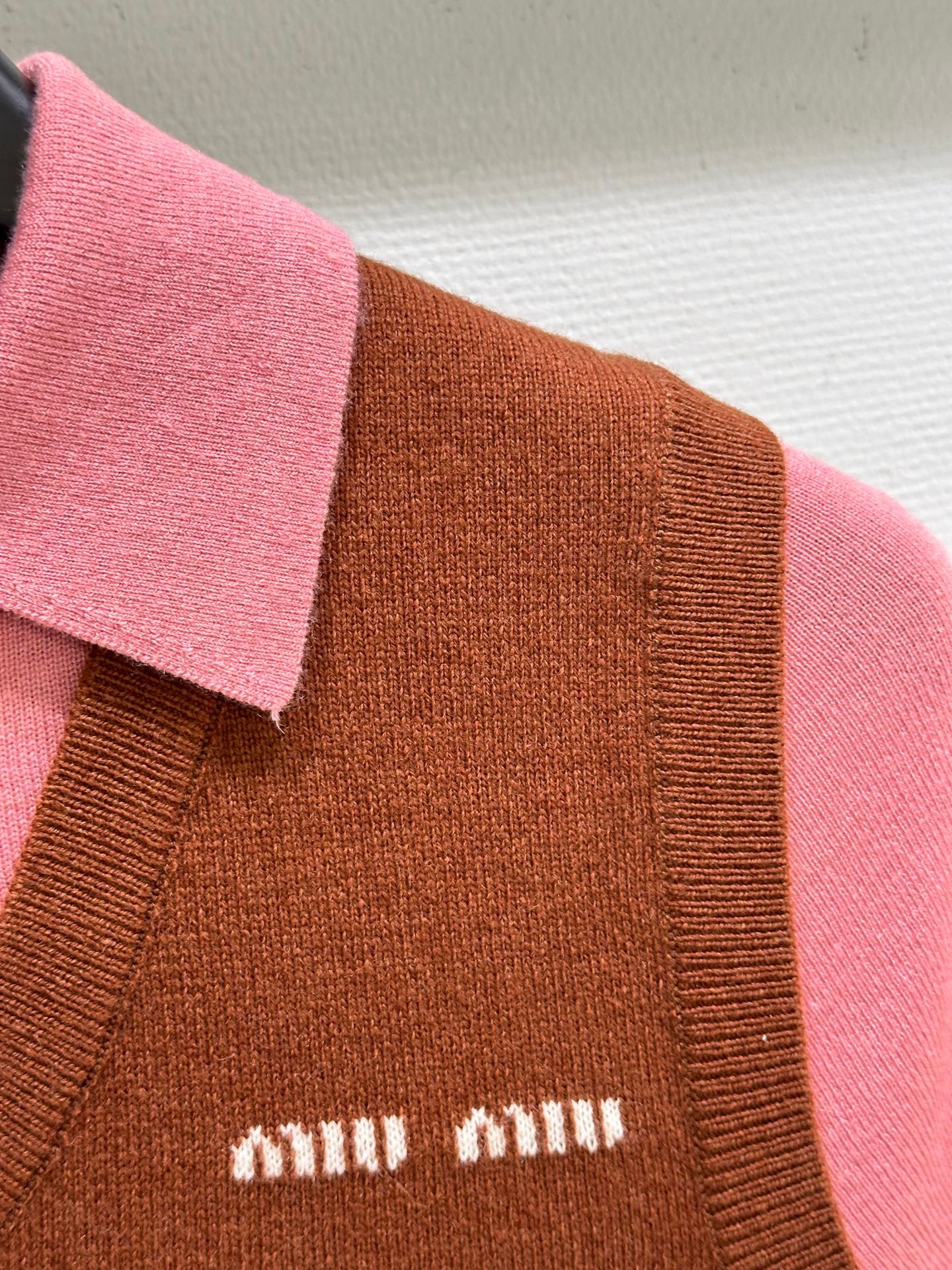 Miu Miu wool and cashmere blend layered polo shirt D112504 - Image 8