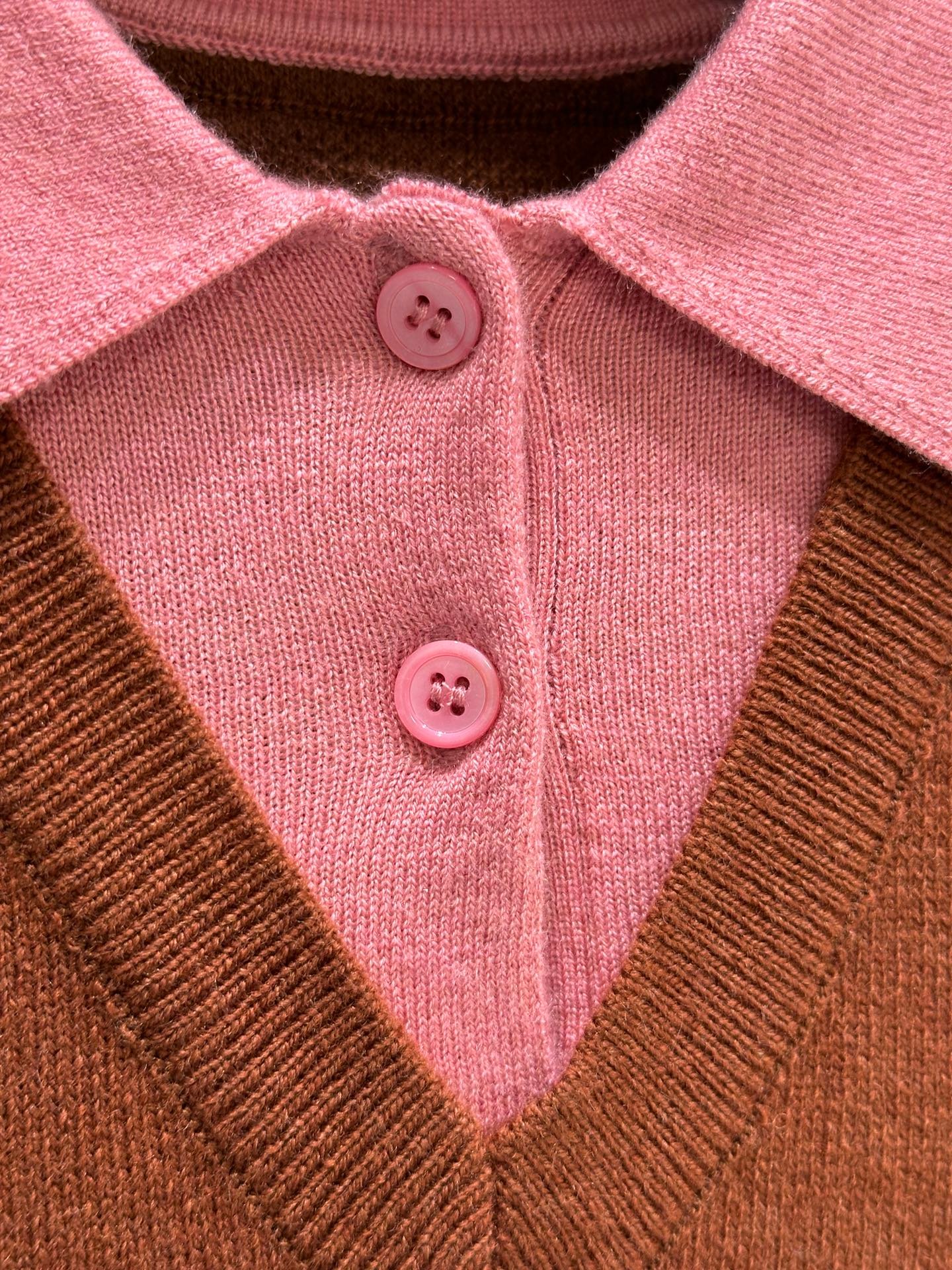 Miu Miu wool and cashmere blend layered polo shirt D112504 - Image 9