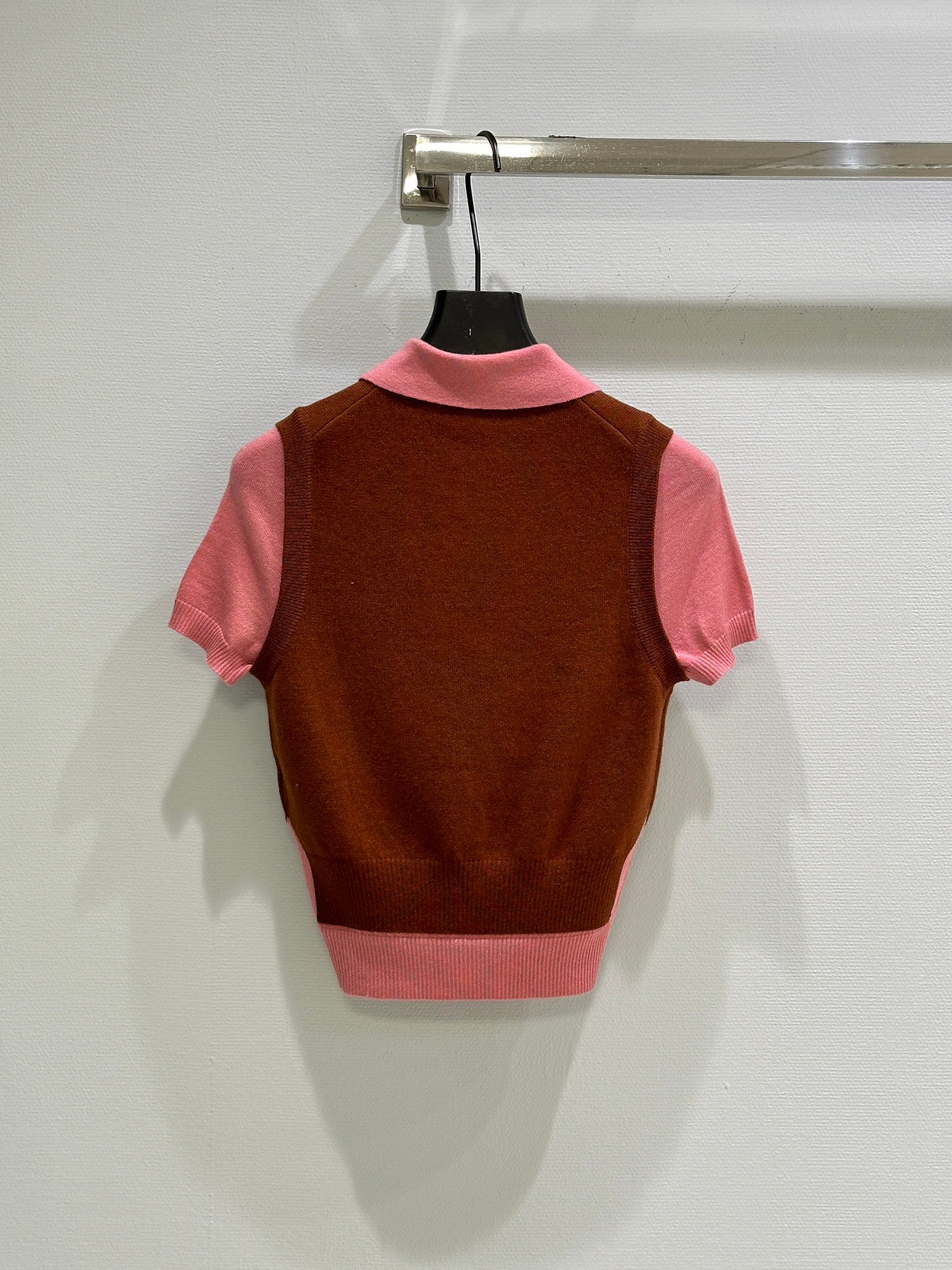 Miu Miu wool and cashmere blend layered polo shirt D112504 - Image 3