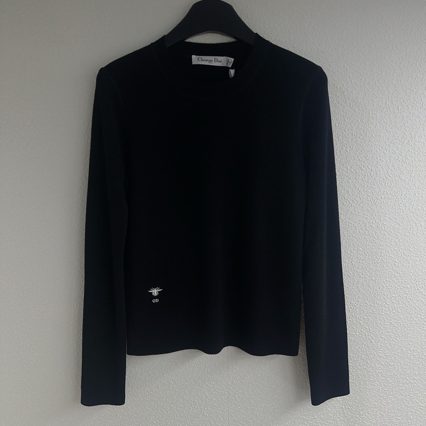 DIOR Little Bee Embroidered Pullover Knit Shirt D112604 - Image 3