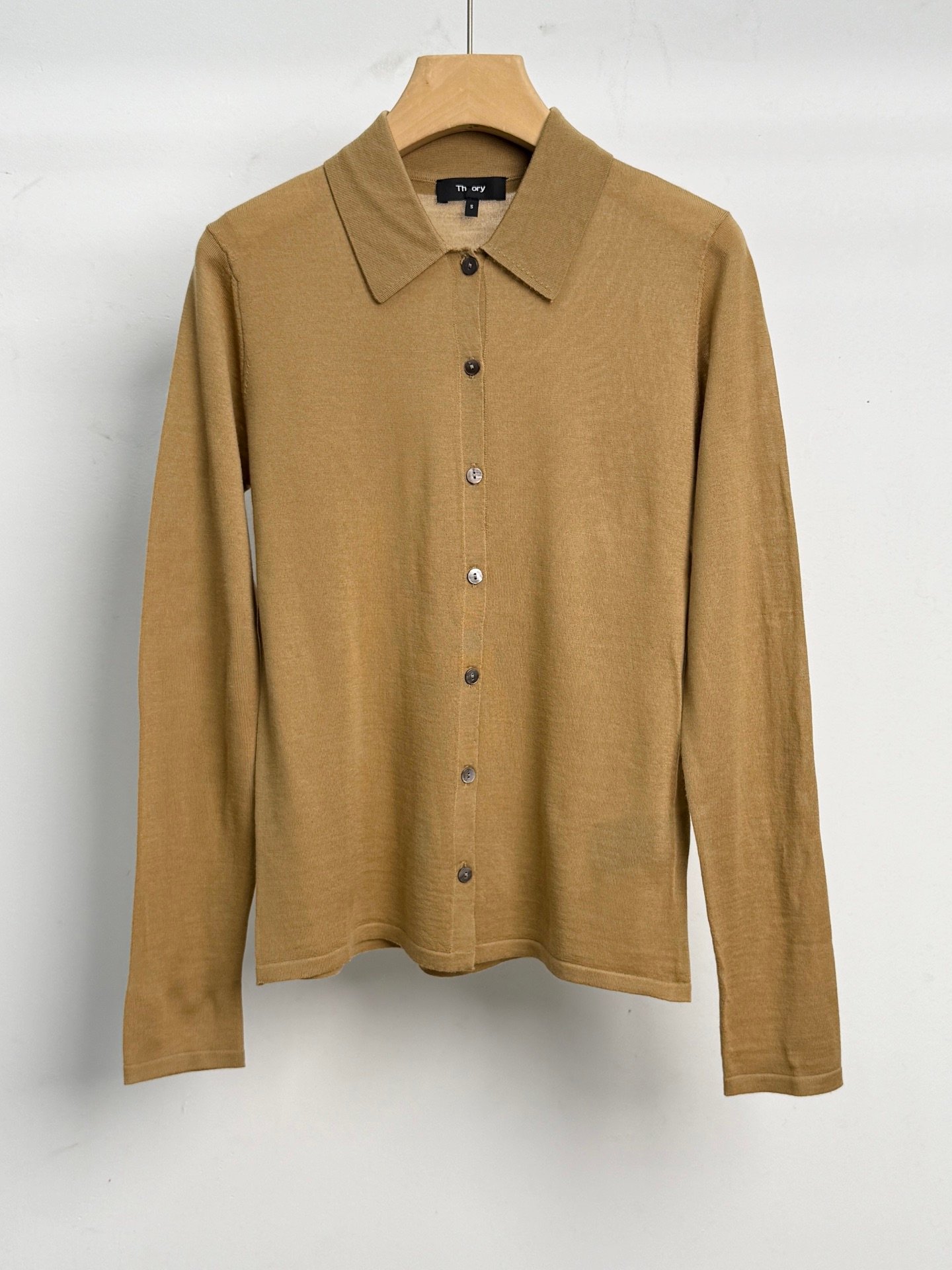 Theory Wool Polo Neck Knitted Cardigan D112610 - Image 2