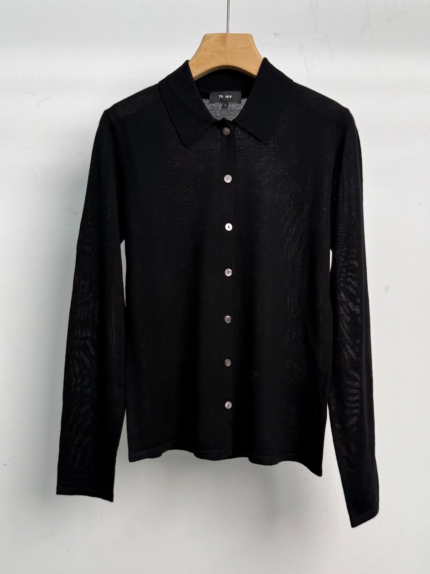 Theory Wool Polo Neck Knitted Cardigan D112610 - Image 4