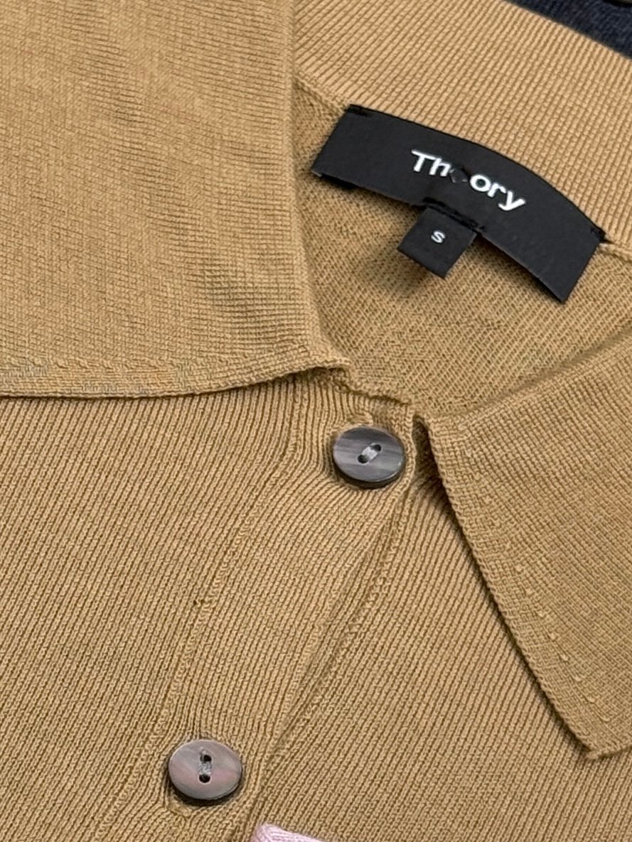 Theory Wool Polo Neck Knitted Cardigan D112610 - Image 6