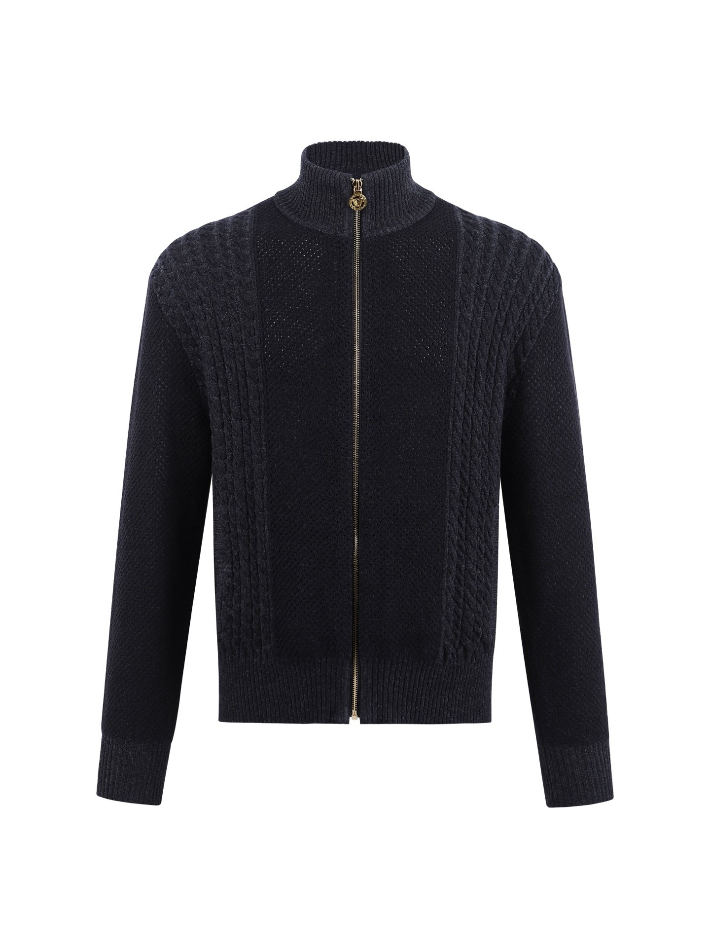 Versace Medusa Knit Zip-Up Cardigan 112801