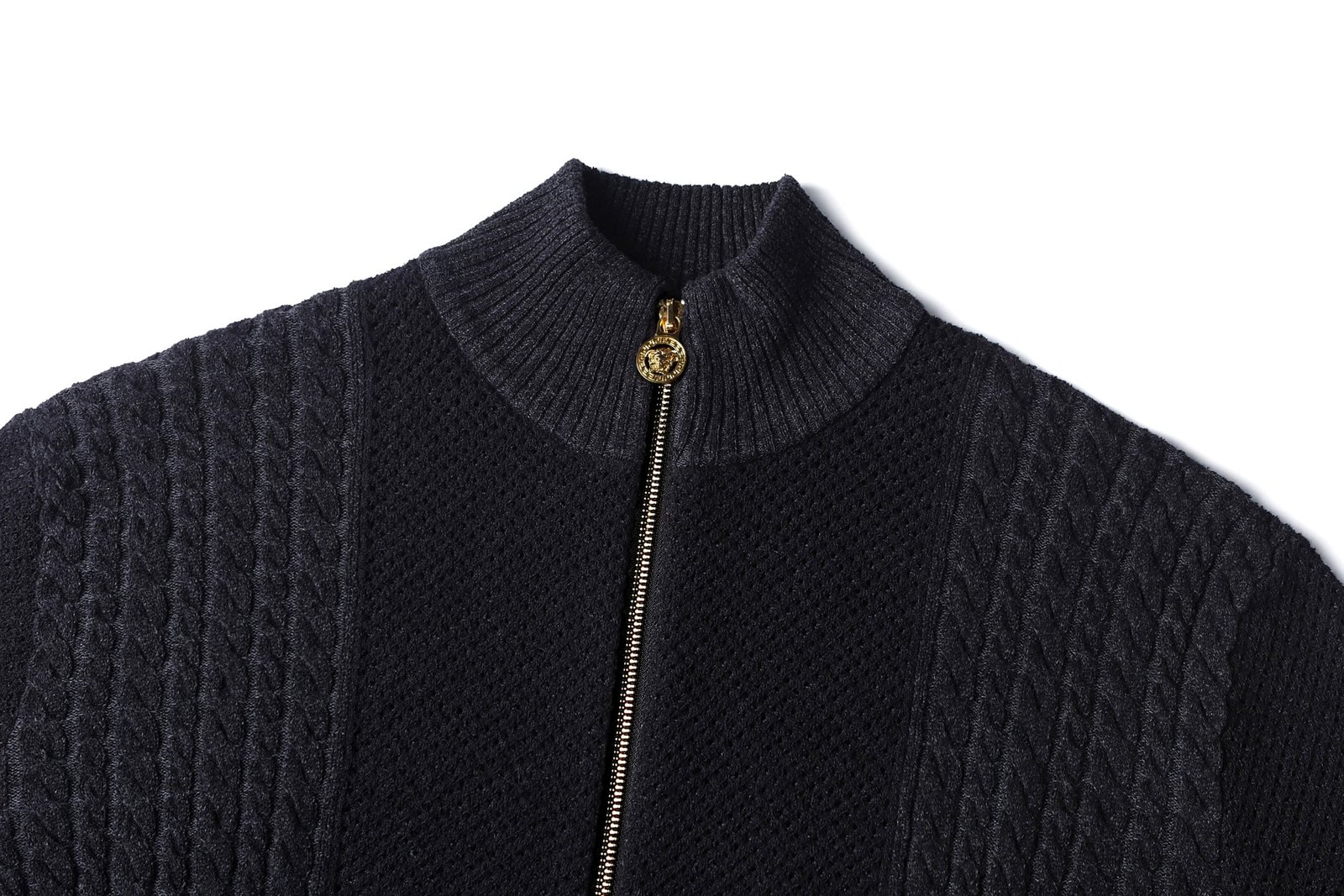 Versace Medusa Knit Zip-Up Cardigan 112801 - Image 4