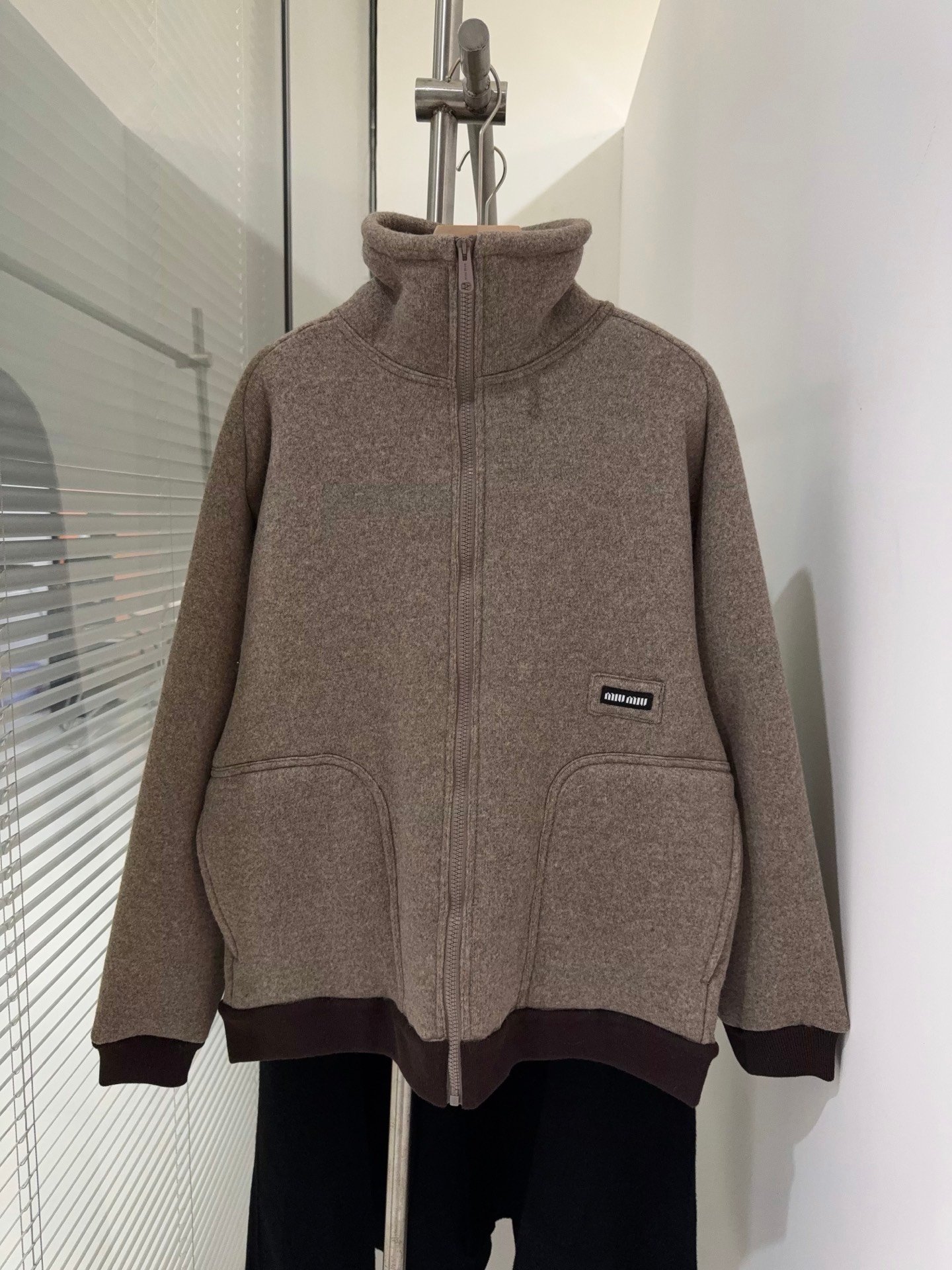 Miu Miu Fleece Bomber Jacket D112905