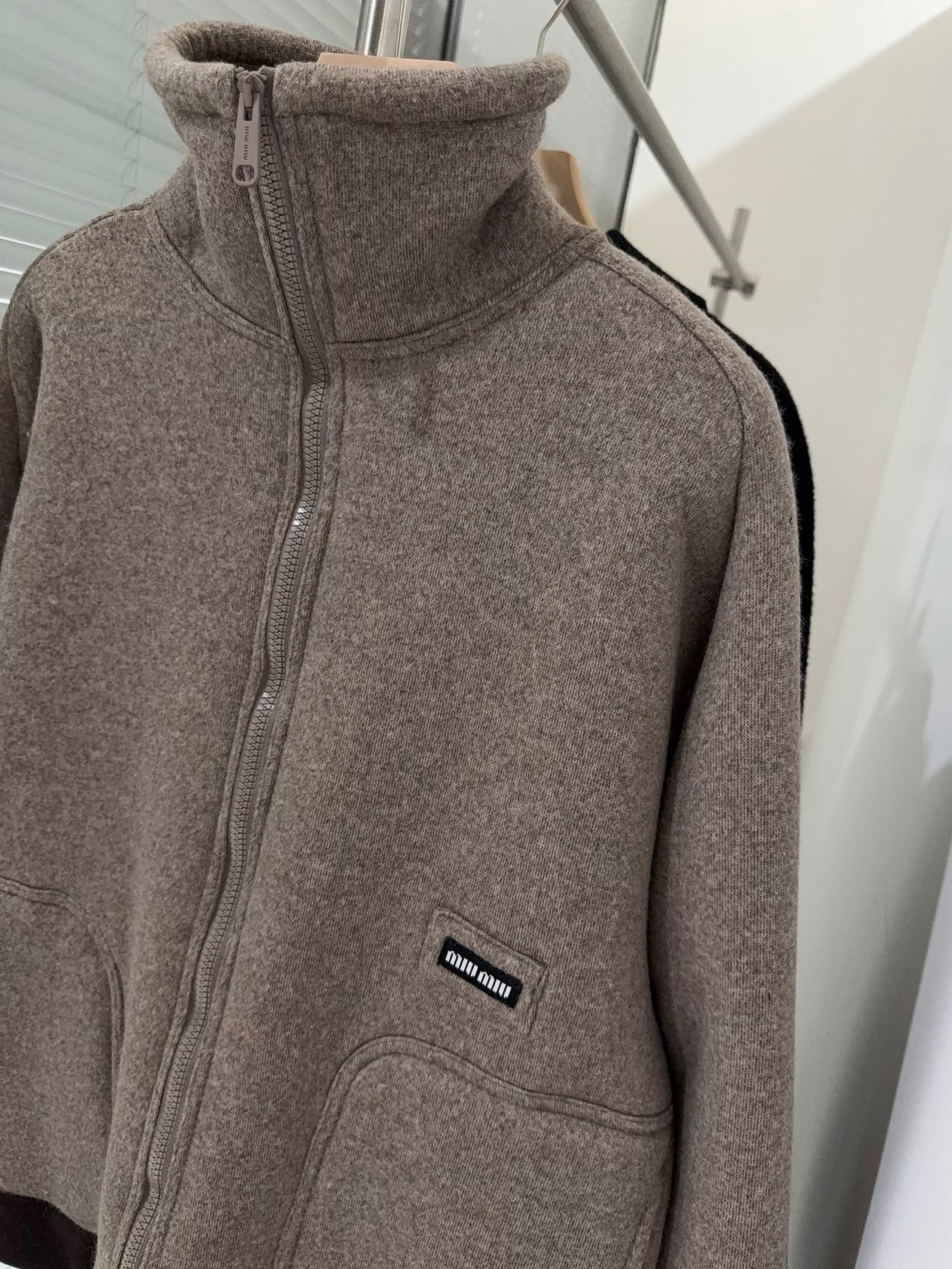 Miu Miu Fleece Bomber Jacket D112905 - Image 3