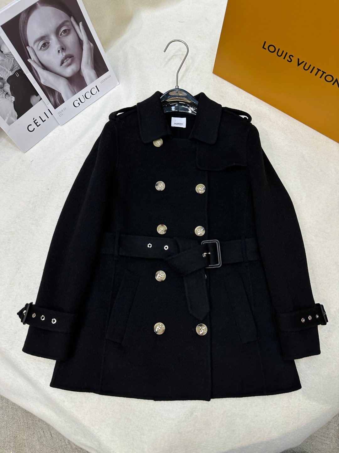 Burberry Brit Wool Belted Trench Coat D120802 - Image 2