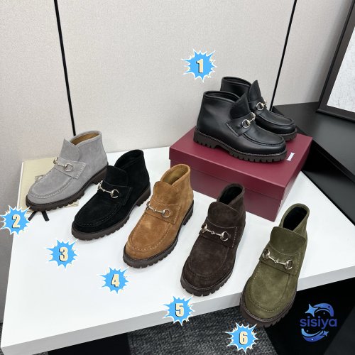 Gucci horsehair buckle Chelsea ankle boots L122501