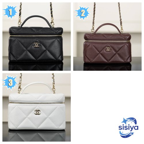 Channel Large Diamond Pattern Leather Box Bag L120303