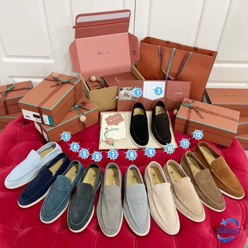 Loro Piana Summer Walk Suede Leather Flats L120201