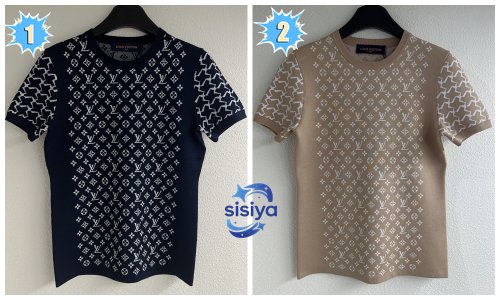 LV Old Age Round-neck Pullover Short-Sleeve Knit Shirt D121704