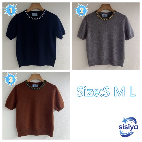 Prada pullover short-sleeved knit sweater D122302