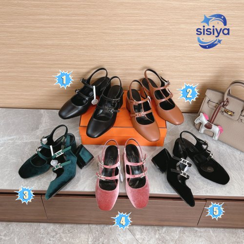 Hermes Goatskin Jackie 50 Pumps L122303