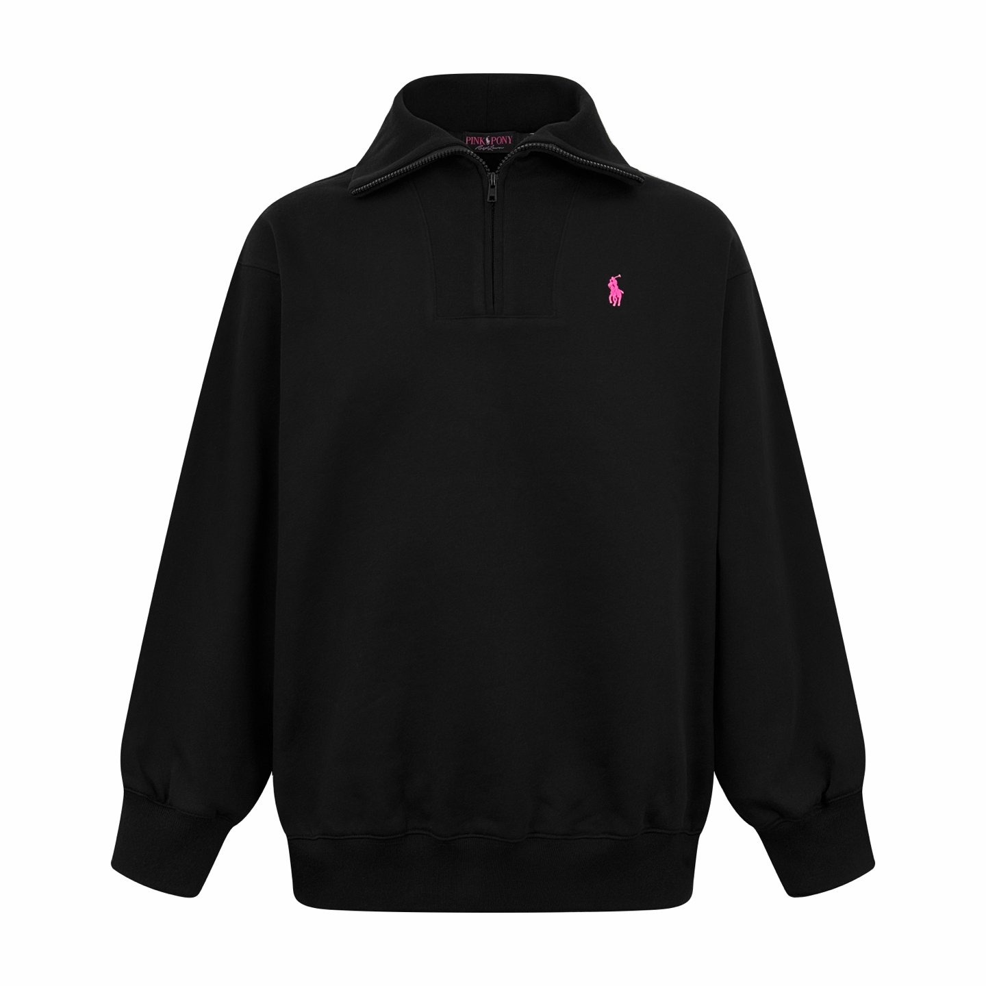 Polo Ralph Lauren Black Cotton-Blend Fleece Polo 120207
