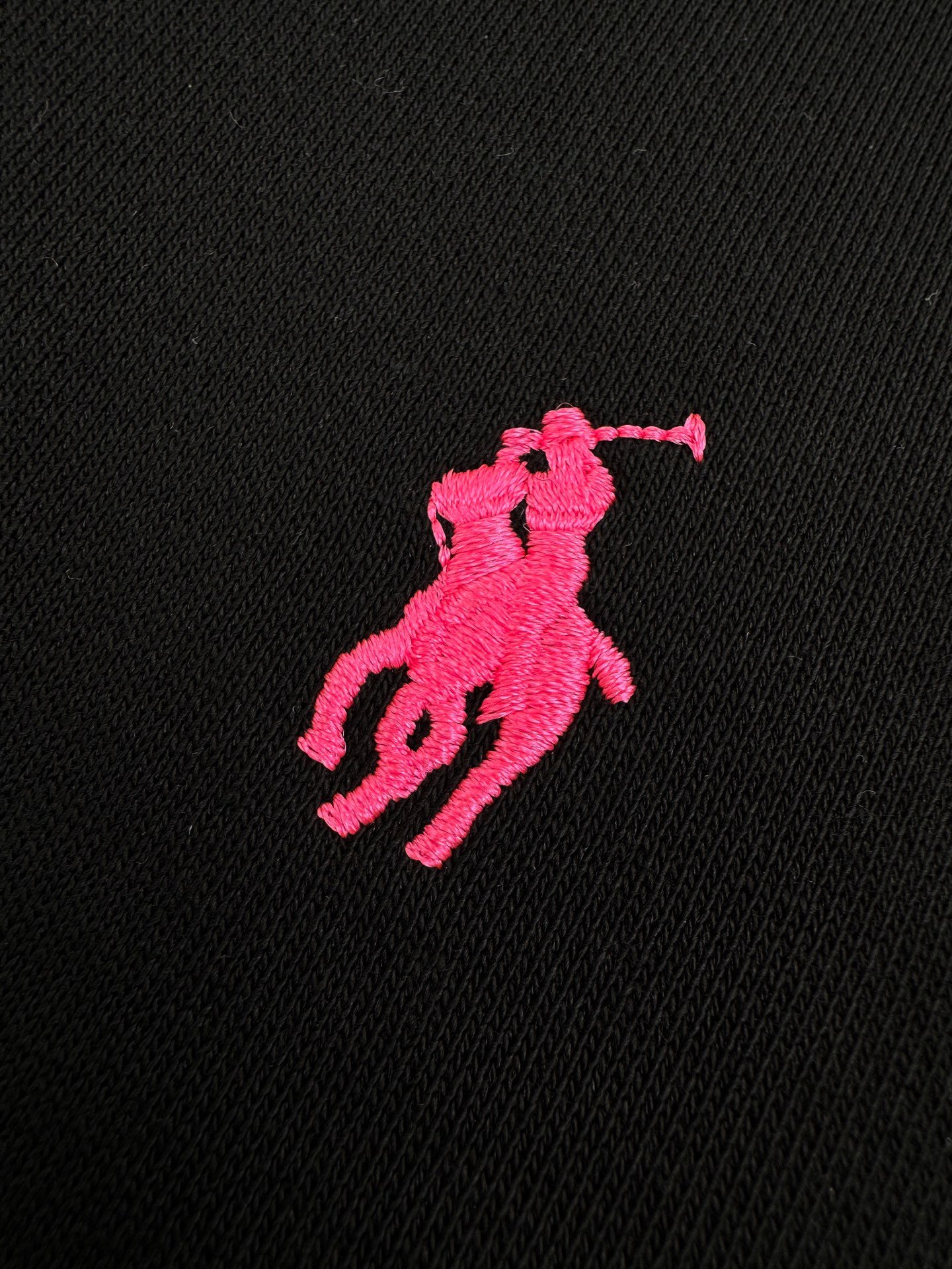 Polo Ralph Lauren Black Cotton-Blend Fleece Polo 120207 - Image 5
