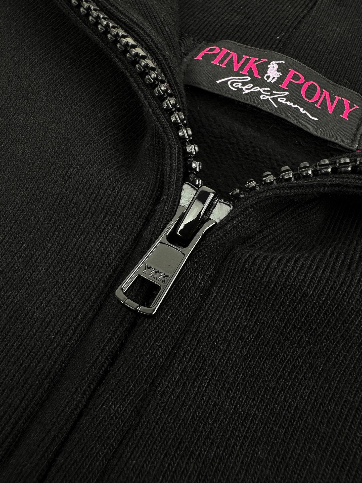 Polo Ralph Lauren Black Cotton-Blend Fleece Polo 120207 - Image 8