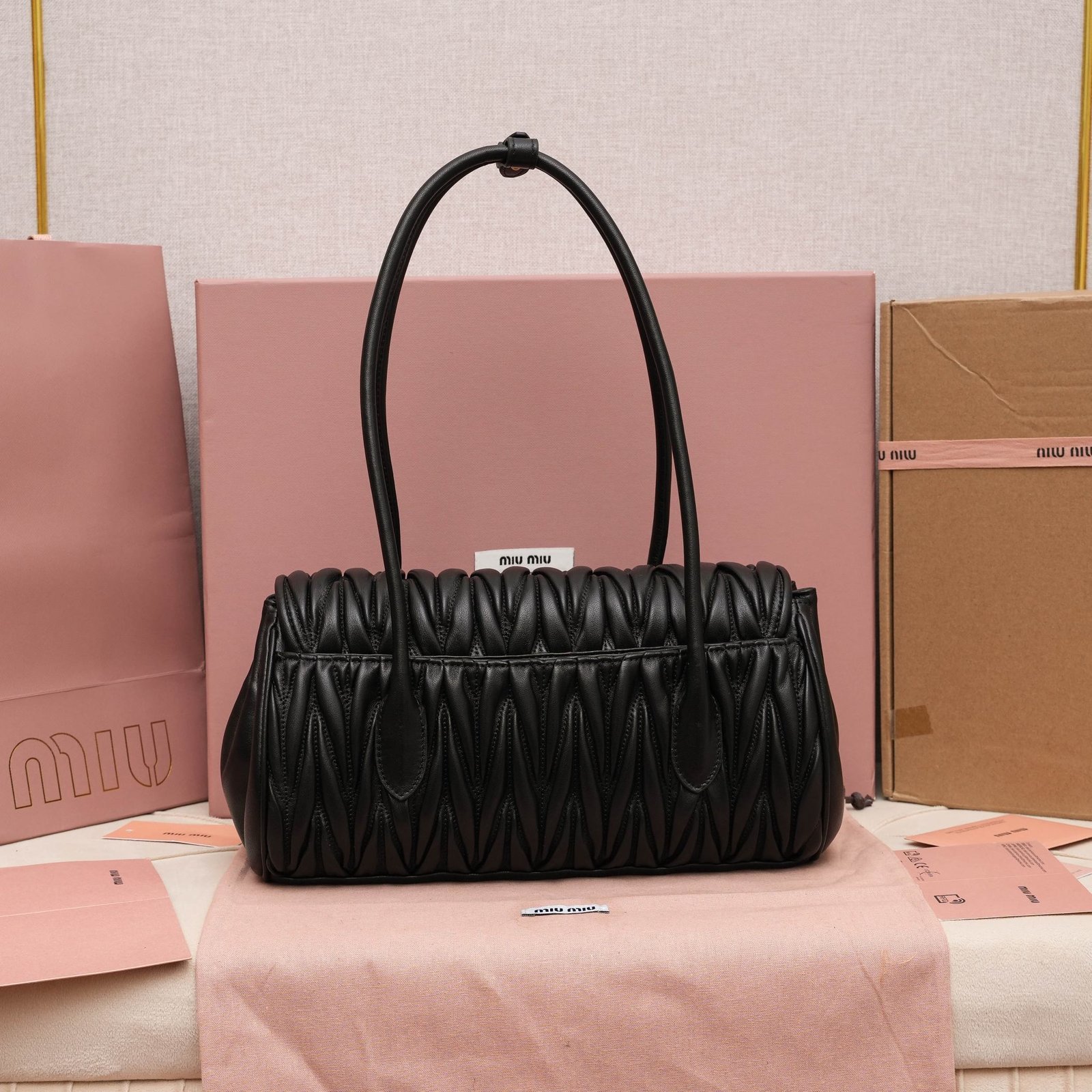 Miu Miu Matelassé Nappa Leather Shoulder Bag L120308 - Image 3