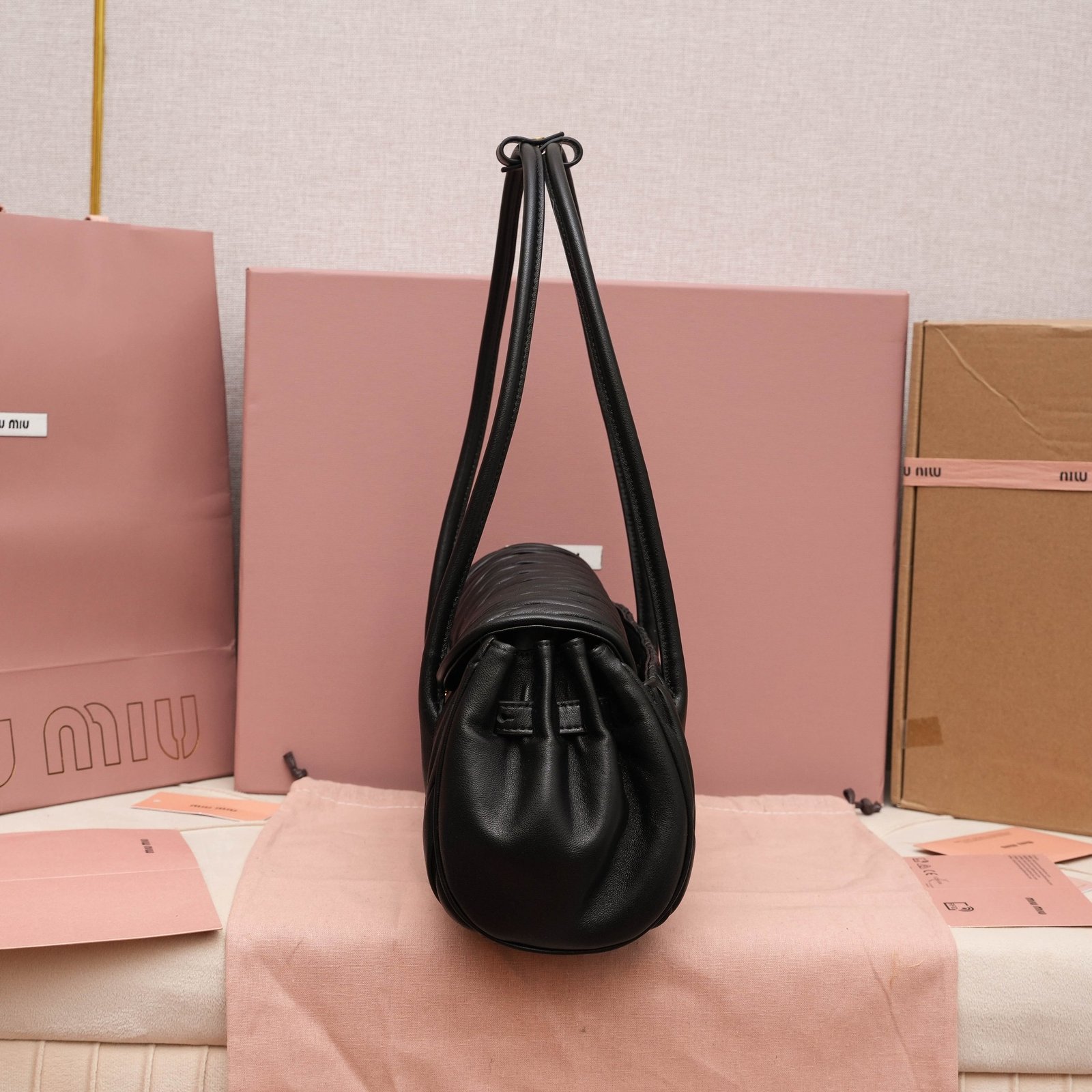 Miu Miu Matelassé Nappa Leather Shoulder Bag L120308 - Image 4