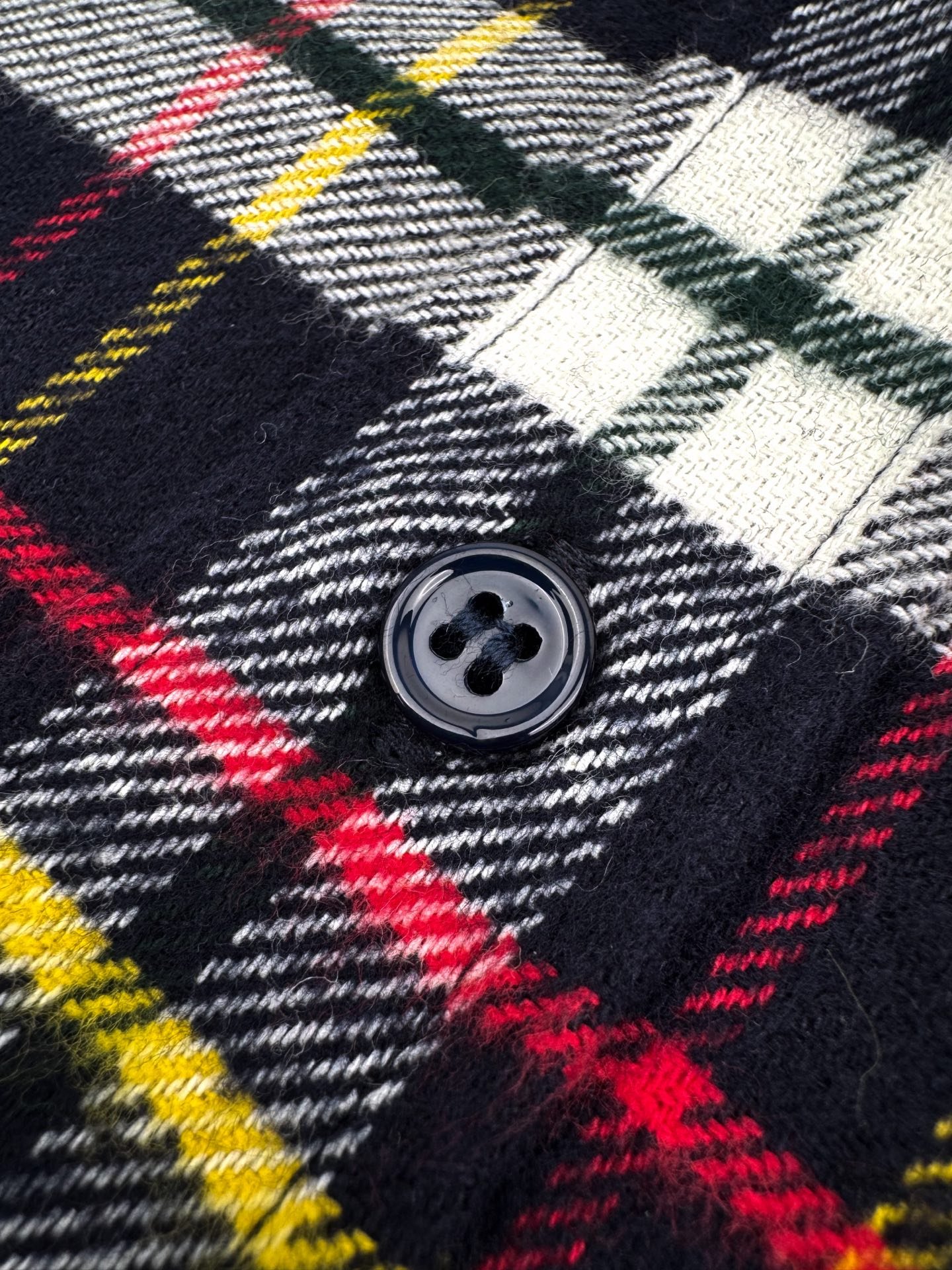 CELINE relaxed shirt IN BRUSHED CHECKED WOOL 120802 - Image 9