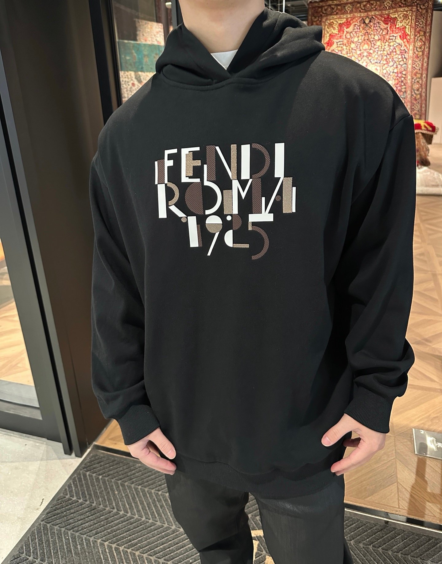 FENDI Sweatshirt Cotton Black 120907 - Image 8