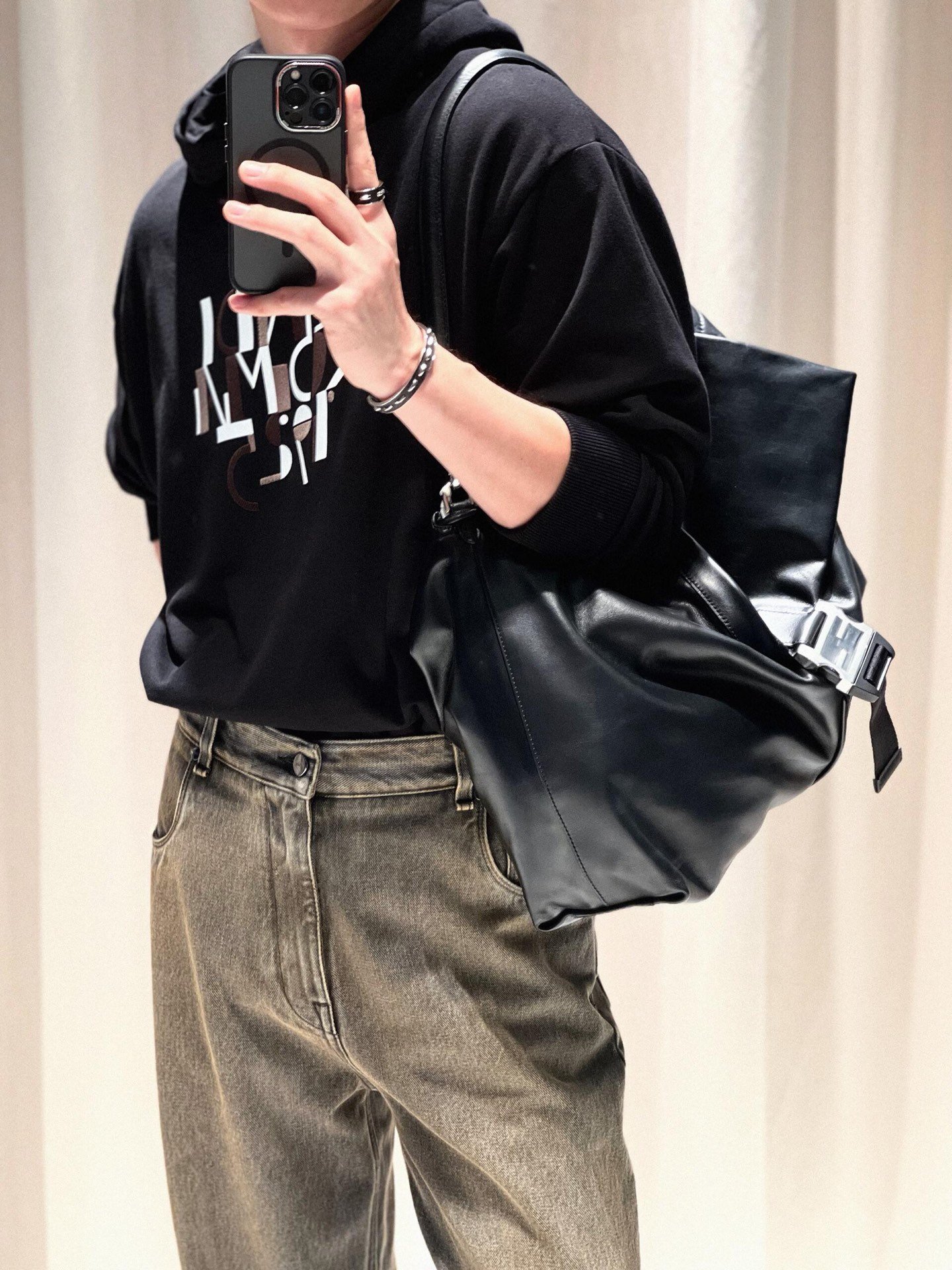 FENDI Sweatshirt Cotton Black 120907 - Image 9