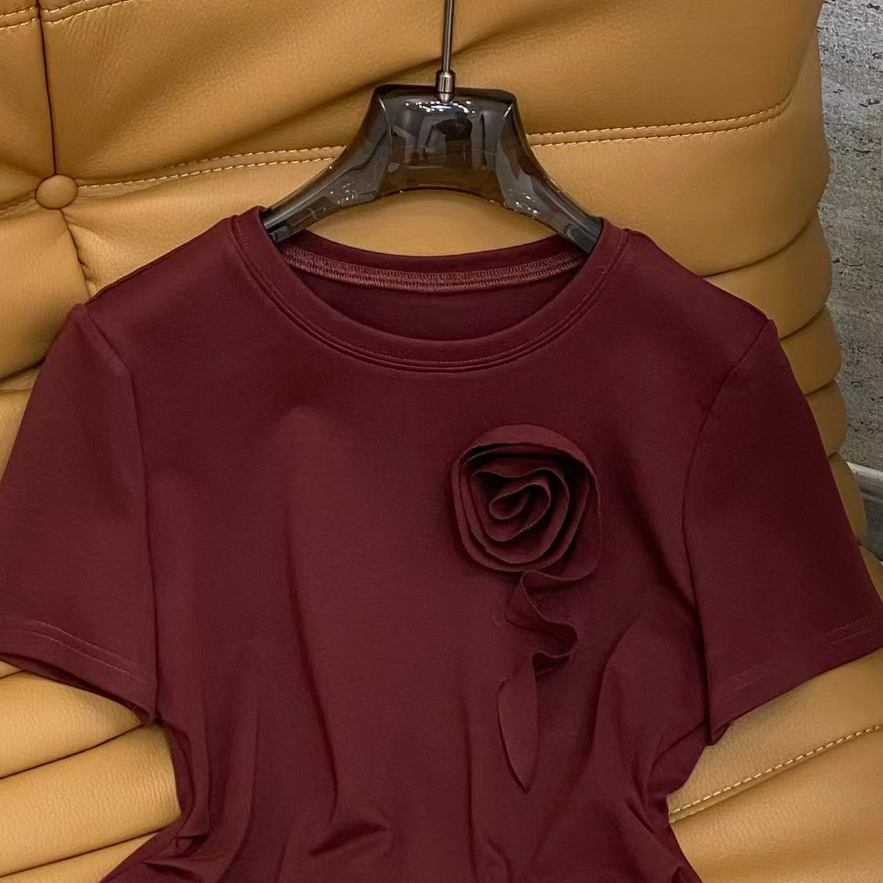 Valentino three-dimensional floral pattern short-sleeved T-shirt D121002 - Image 5