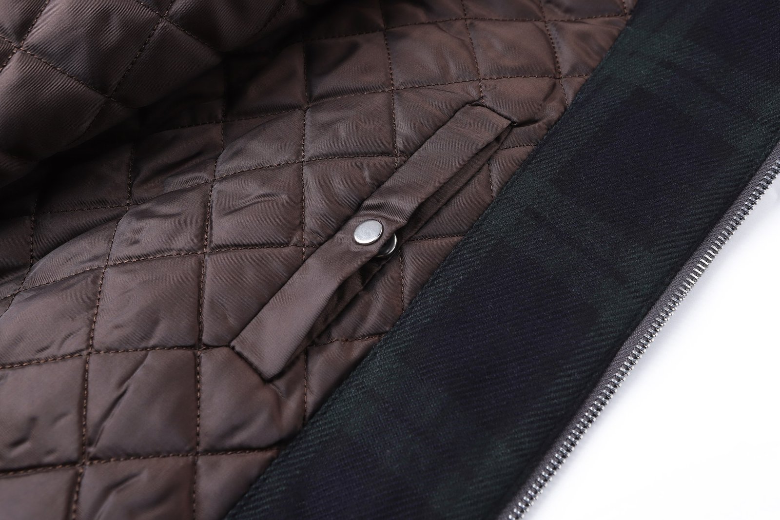 MIU MIU V-neck color-block plaid twill jacket 121104 - Image 6