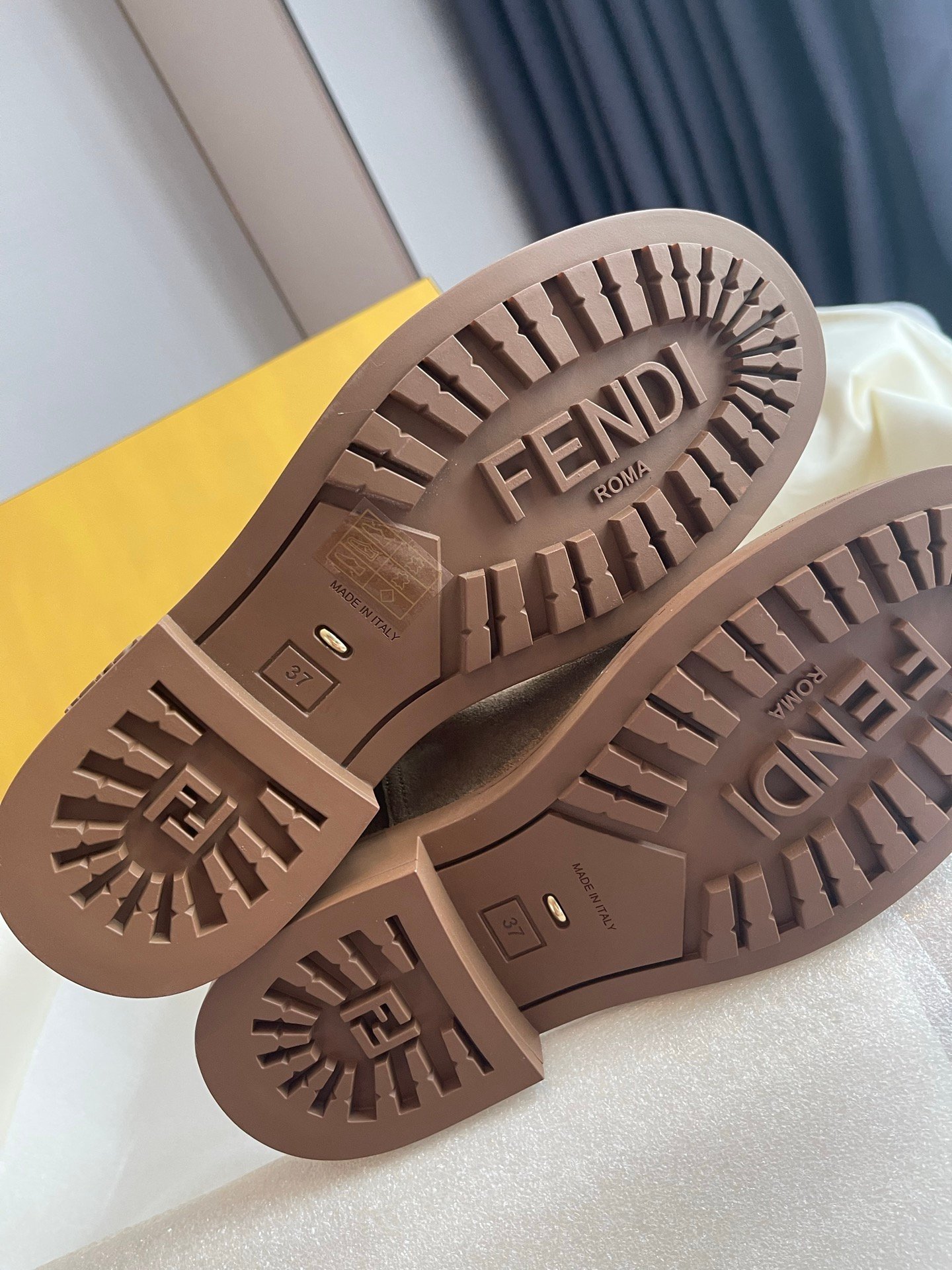 Fendi Filo Monogram Suede Knee Boots L121105 - Image 8