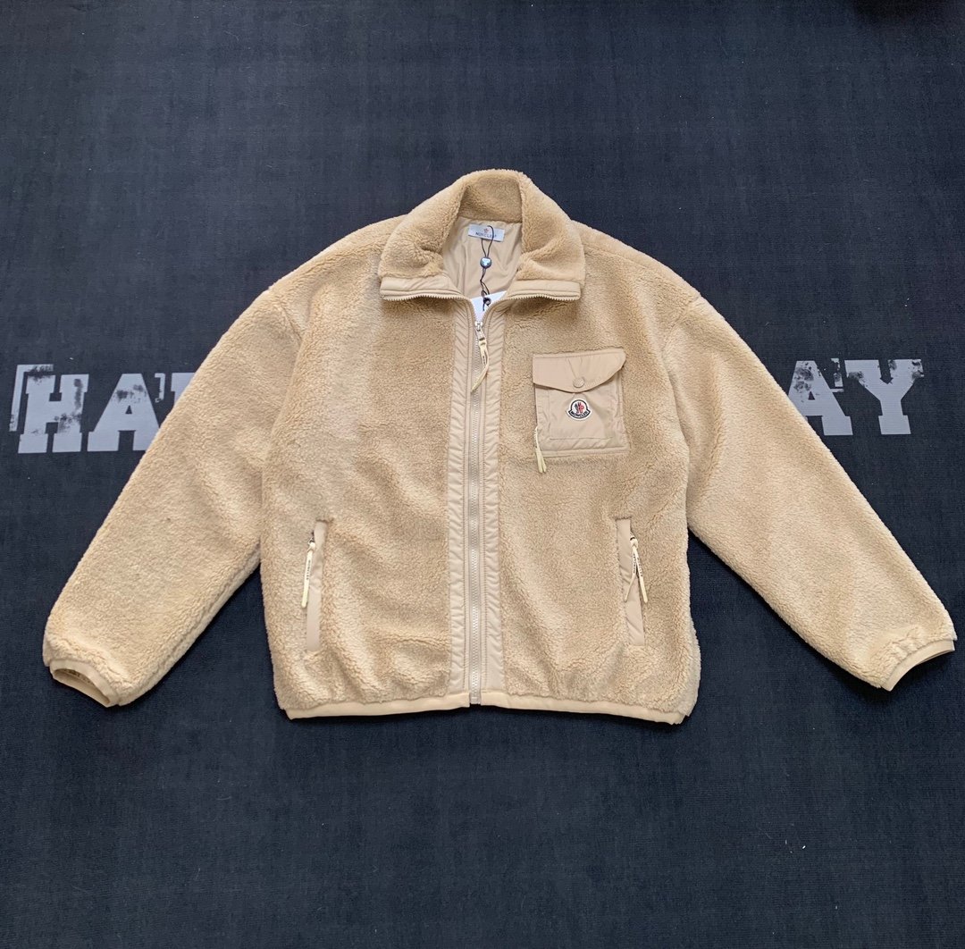 Moncler Teddy Fur Zipper Coat D121201 - Image 2