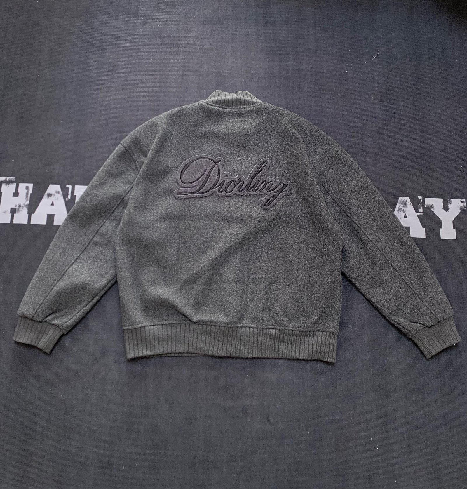 Dior Embroidered Towel with Lettered Baseball Jacket Coat D121203 - Image 6