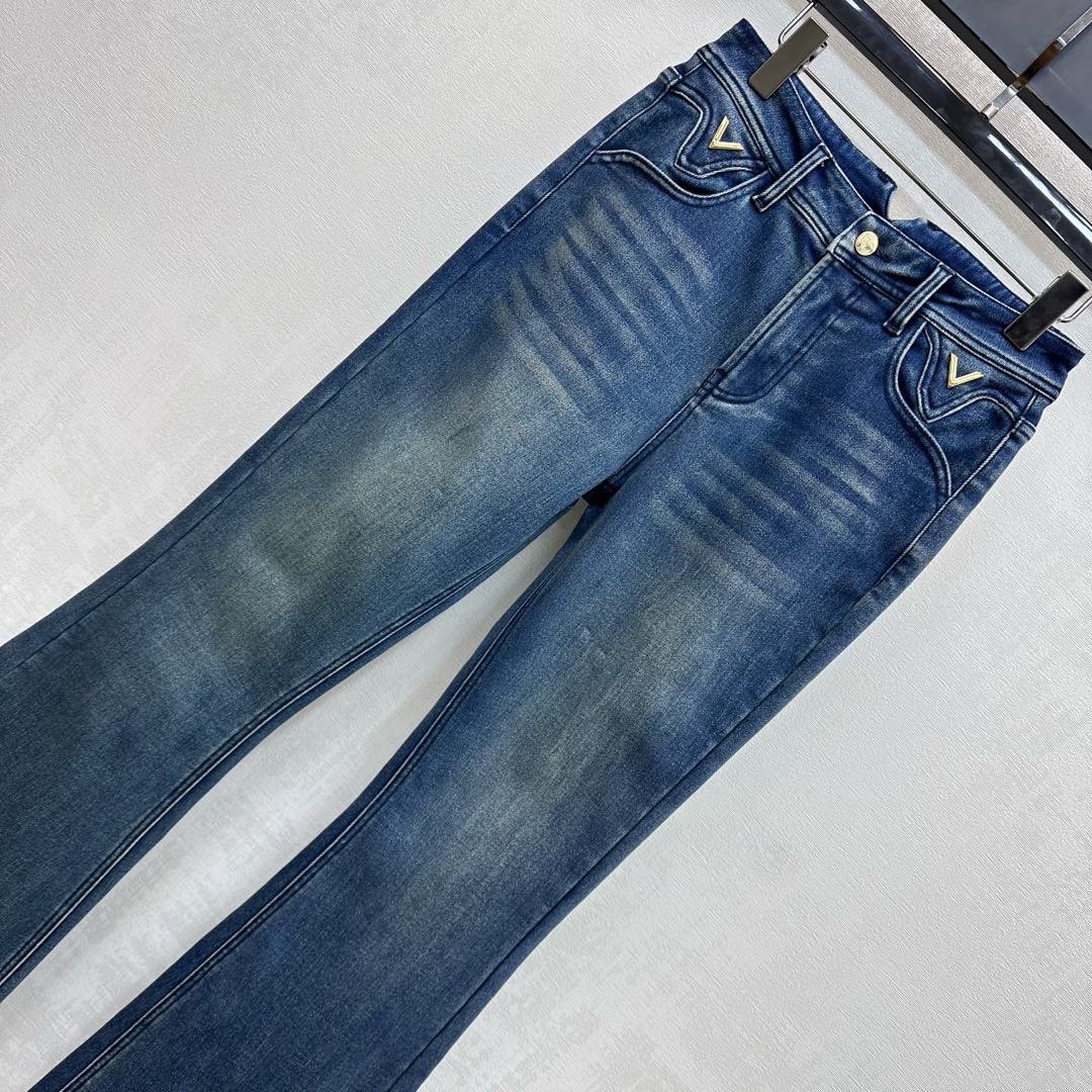 Valentino Blue Denim Bootcut Jeans D121206 - Image 3